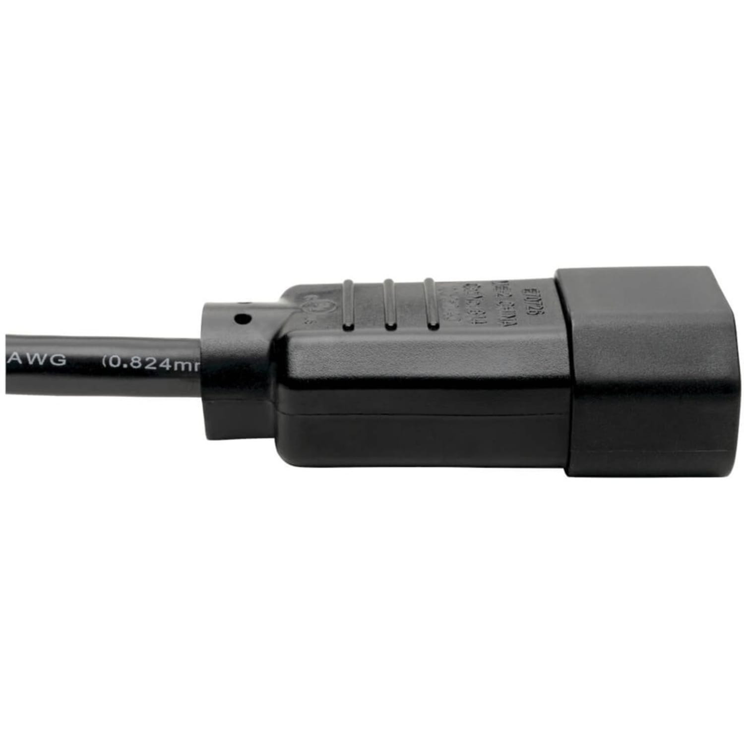 Eaton Tripp Lite Series PDU Power Cord, C13 to C14 - 10A, 250V, 18 AWG, 1 ft. (0.31 m), Black - Power extension cable - P004001 - Image 4
