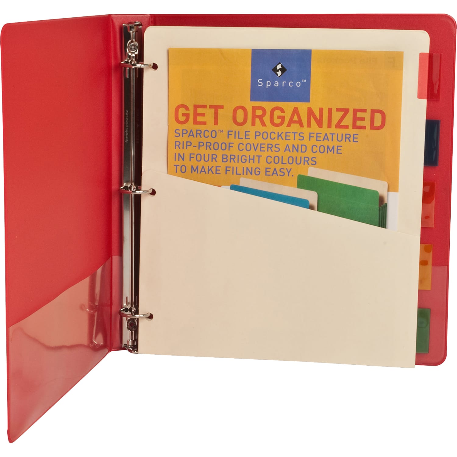 Sparco Ring Binder Pocket Tab Dividers, 8 1/2in x 11in, Assorted, Set Of 5 - Image 3
