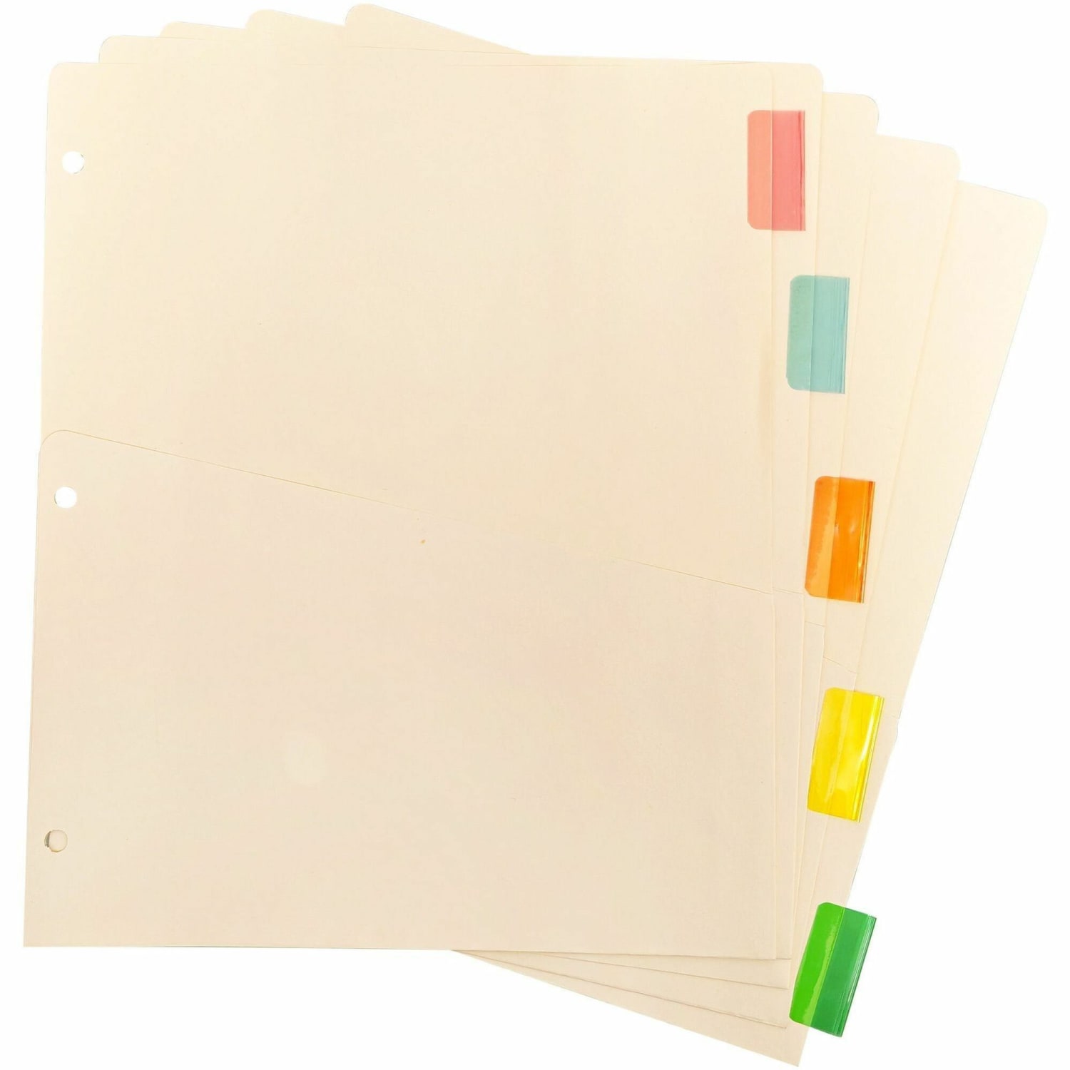 Sparco Ring Binder Pocket Tab Dividers, 8 1/2in x 11in, Assorted, Set Of 5 - Image 4