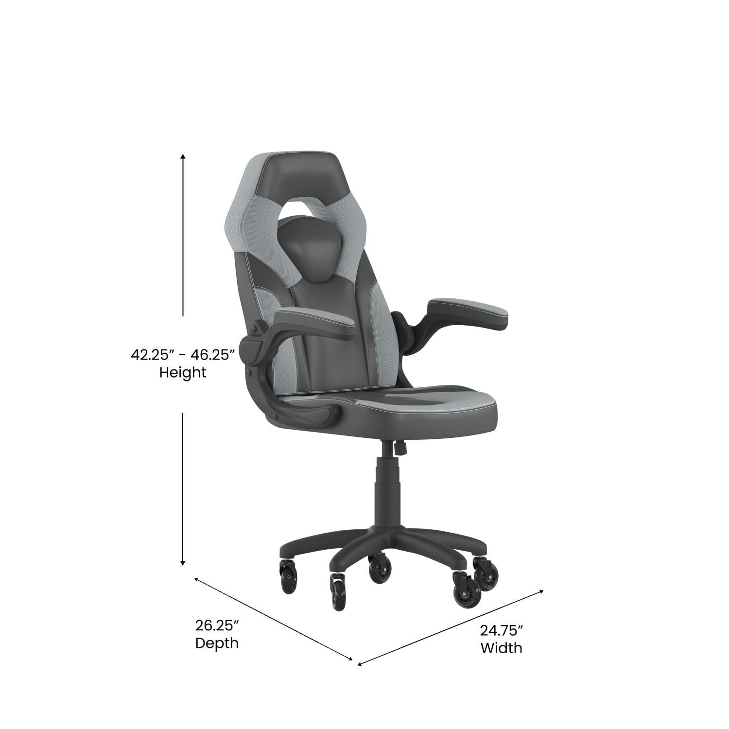 Flash Furniture X10 Racing Ergonomic Faux Leather Computer Gaming Chair Gray PopularChairscom Flash Furniture X10 Racing Ergonomic Faux Leather Computer Gaming Chair Gray PopularChairscom