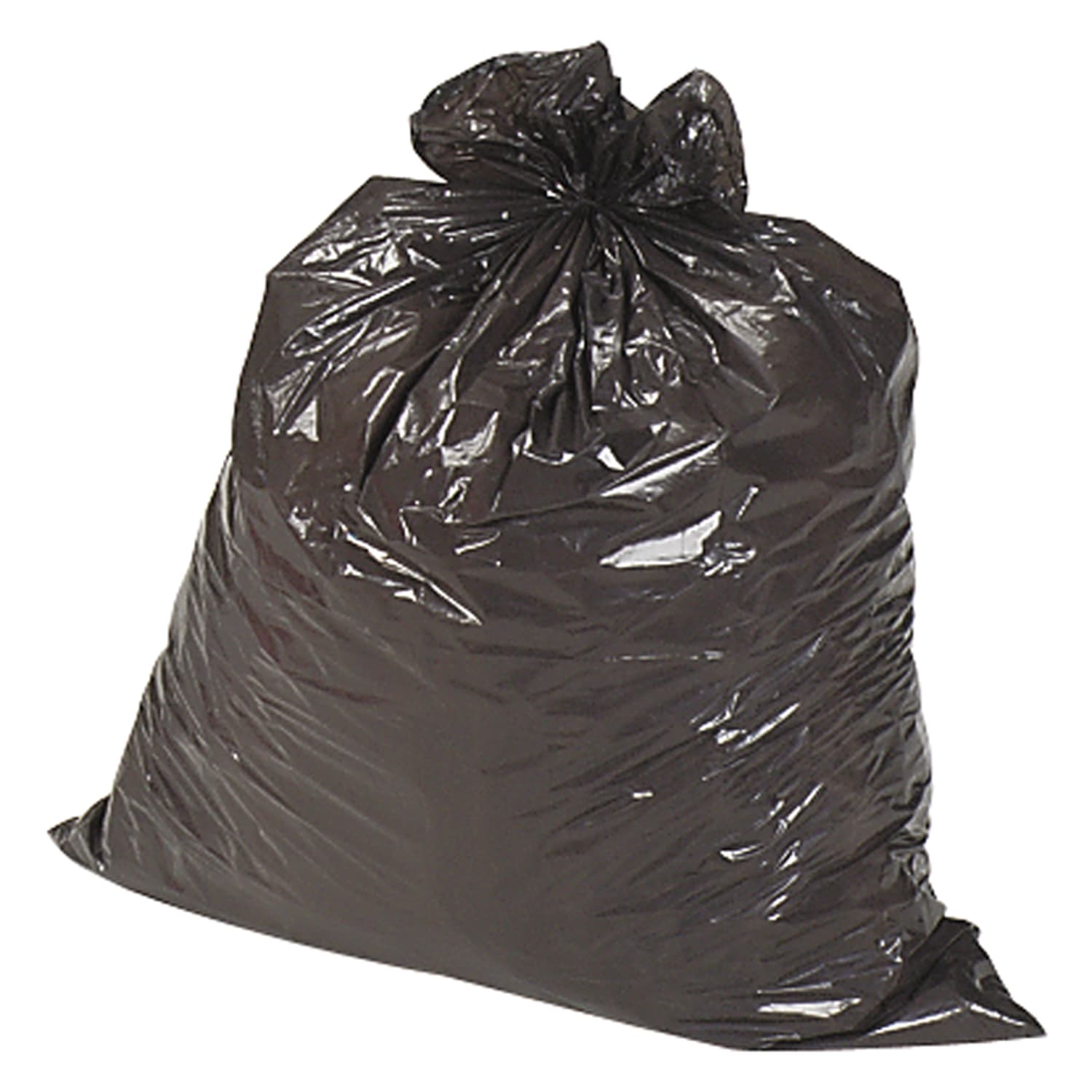 Genuine Joe 2-Ply Can Liners, 10 Gallons, 24in x 23in, Brown/Black, Box Of 500