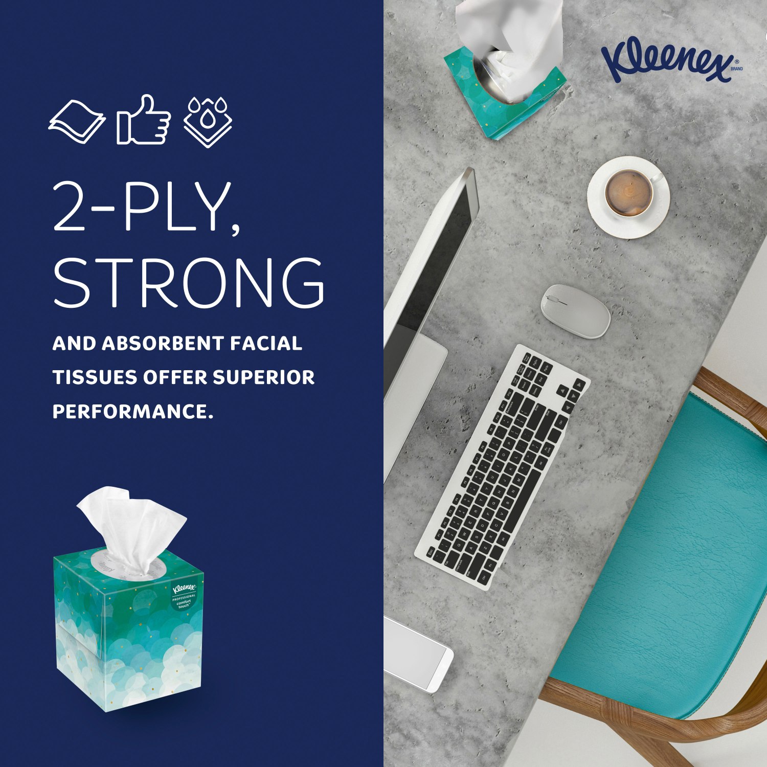 Kleenex Boutique 2-Ply Facial Tissue, White, 95 Sheets Per Box, Carton Of 36 Boxes - Image 5