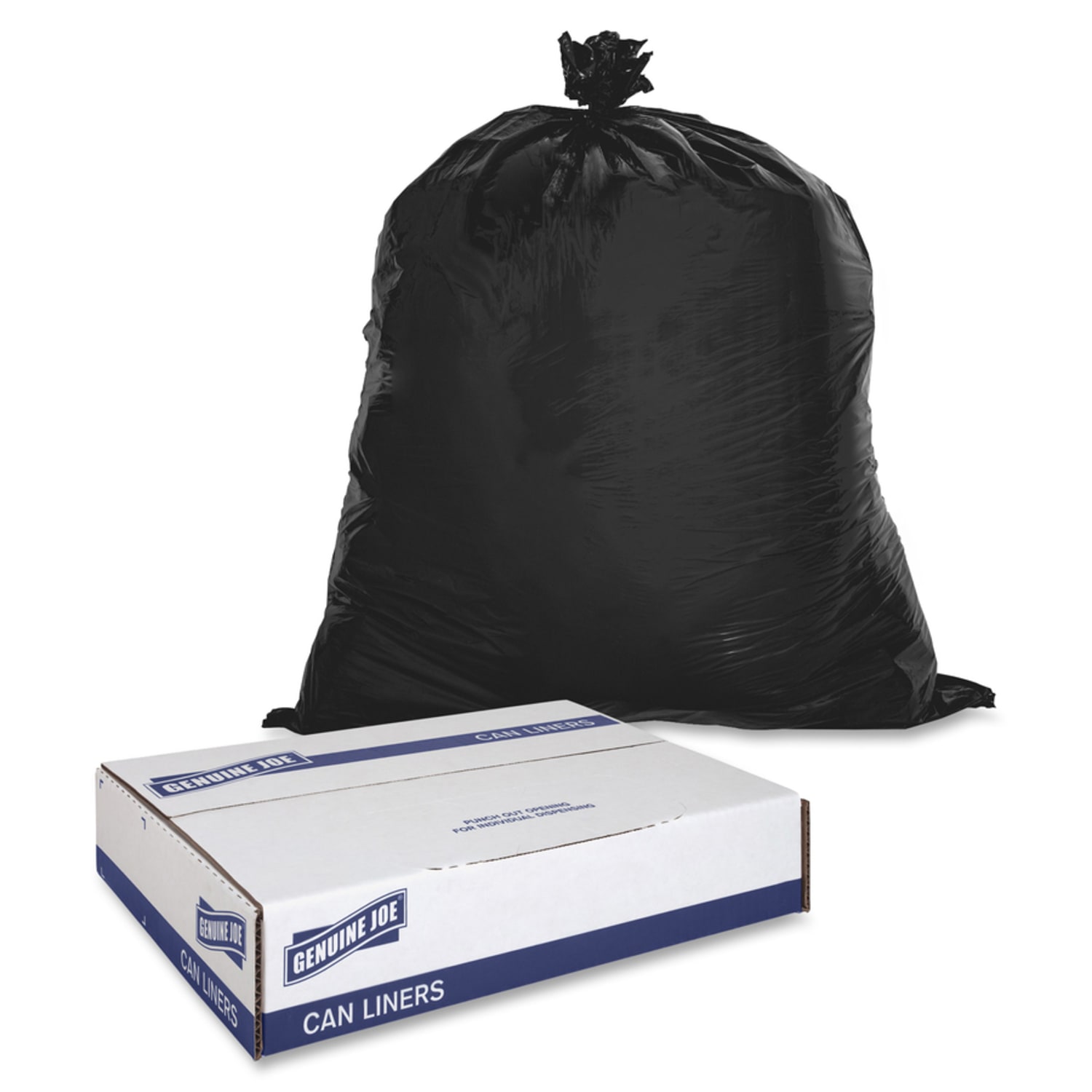 Genuine Joe 2-Ply Can Liners, 33 Gallons, Brown/Black, Box Of 250 - Image 4