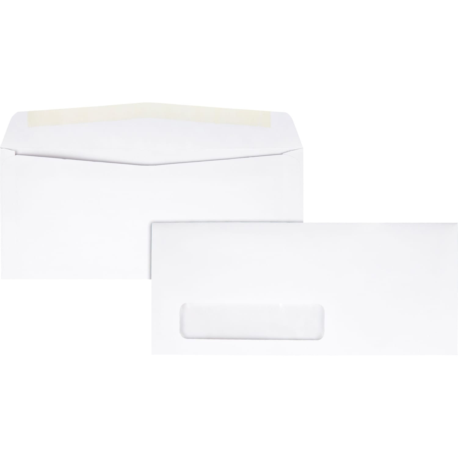 Quality Park #10 Single Window Envelopes, Bottom Left Window, Gummed Seal, White, Box Of 500