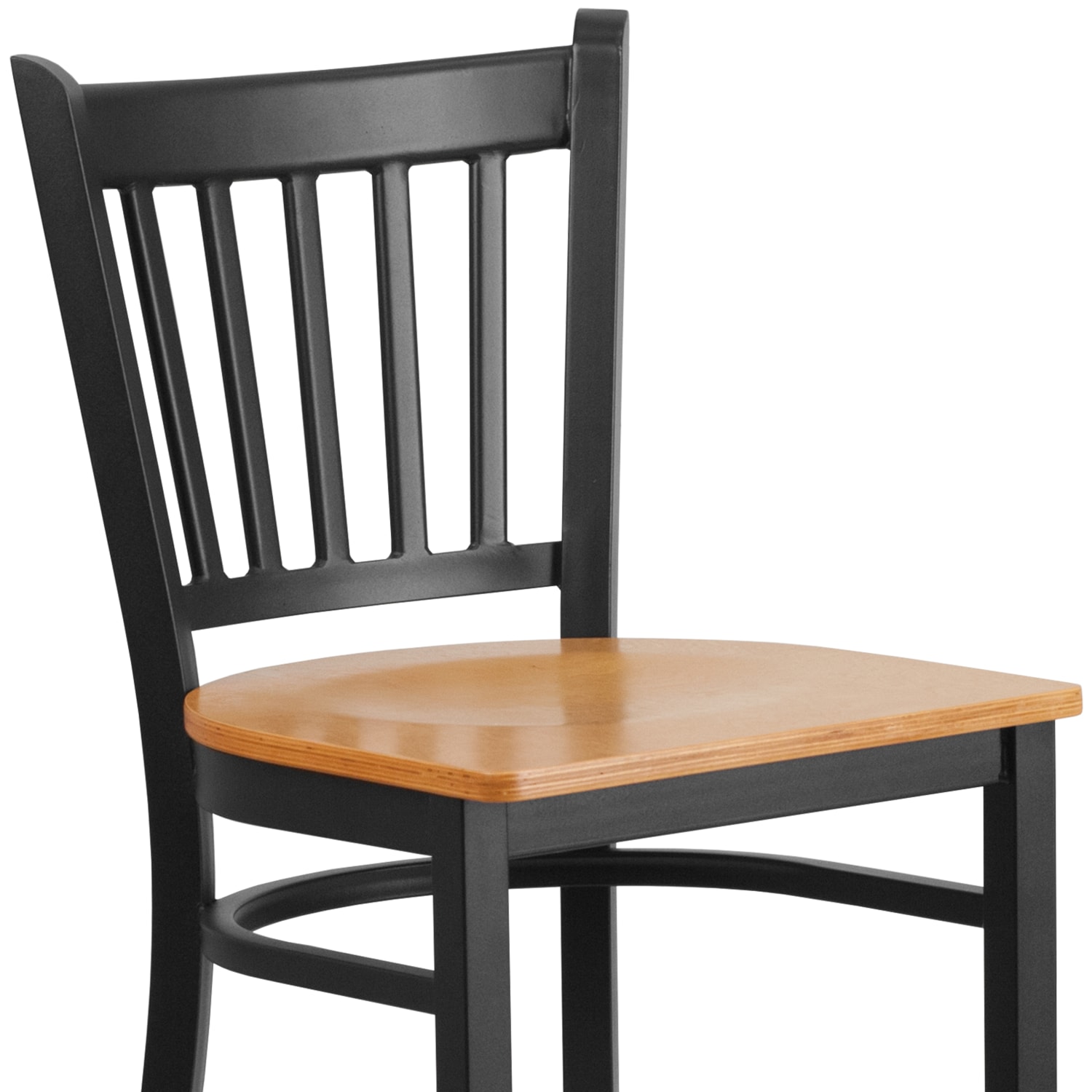 Flash Furniture Vertical Back Restaurant Bar Stool NaturalBlack PopularChairscom Flash Furniture Vertical Back Restaurant Bar Stool NaturalBlack PopularChairscom
