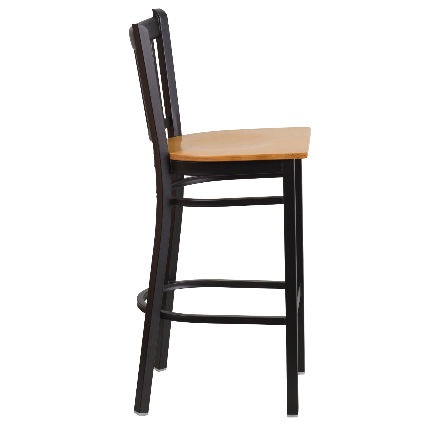 Flash Furniture Vertical Back Restaurant Bar Stool NaturalBlack PopularChairscom Flash Furniture Vertical Back Restaurant Bar Stool NaturalBlack PopularChairscom