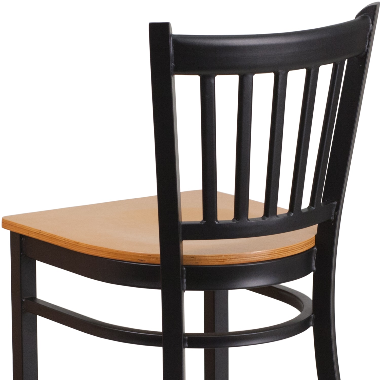Flash Furniture Vertical Back Restaurant Bar Stool NaturalBlack PopularChairscom Flash Furniture Vertical Back Restaurant Bar Stool NaturalBlack PopularChairscom