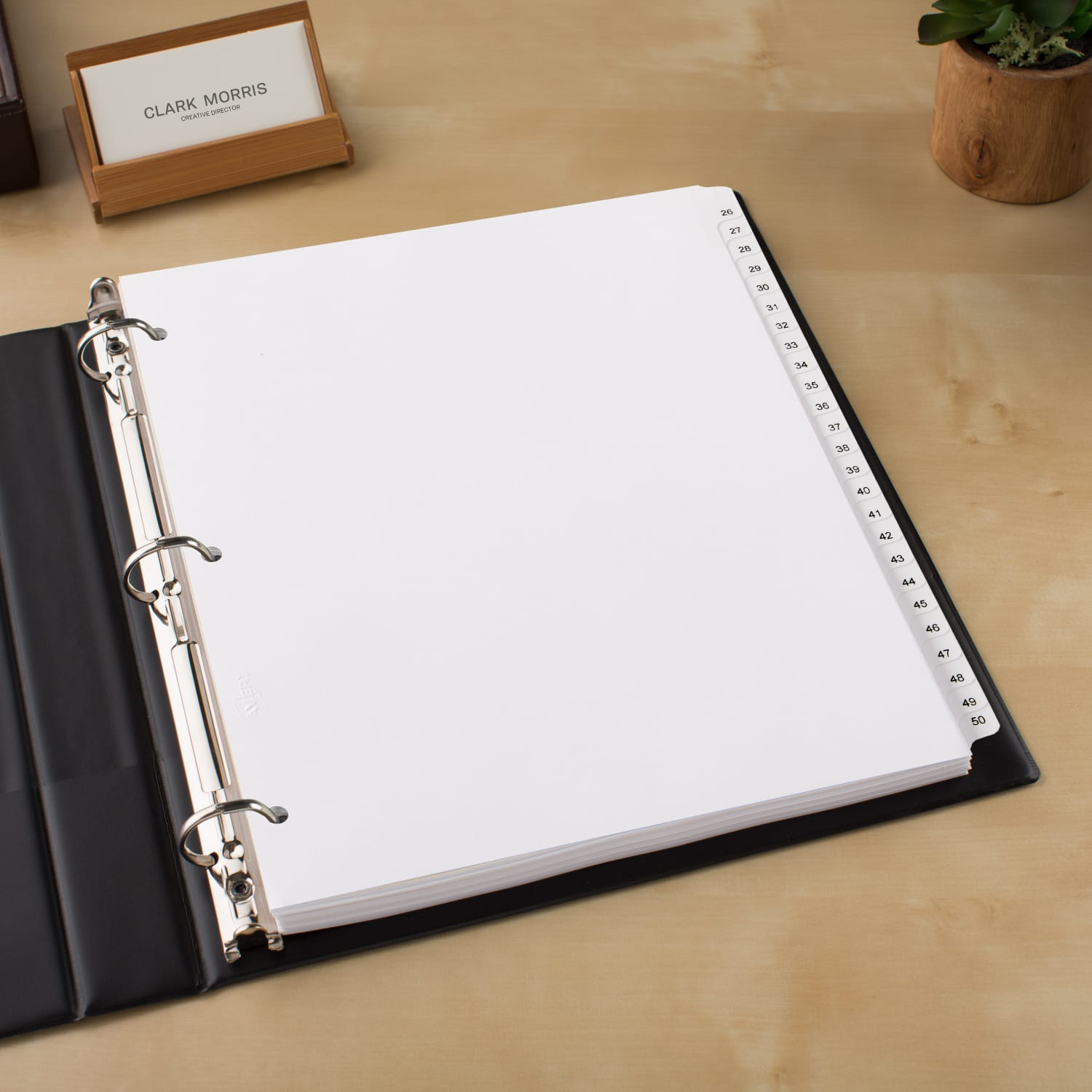 Avery Allstate Style Collated Legal Exhibit Dividers, 8 1/2in x 11in, Numbered 26-50, White - Image 6