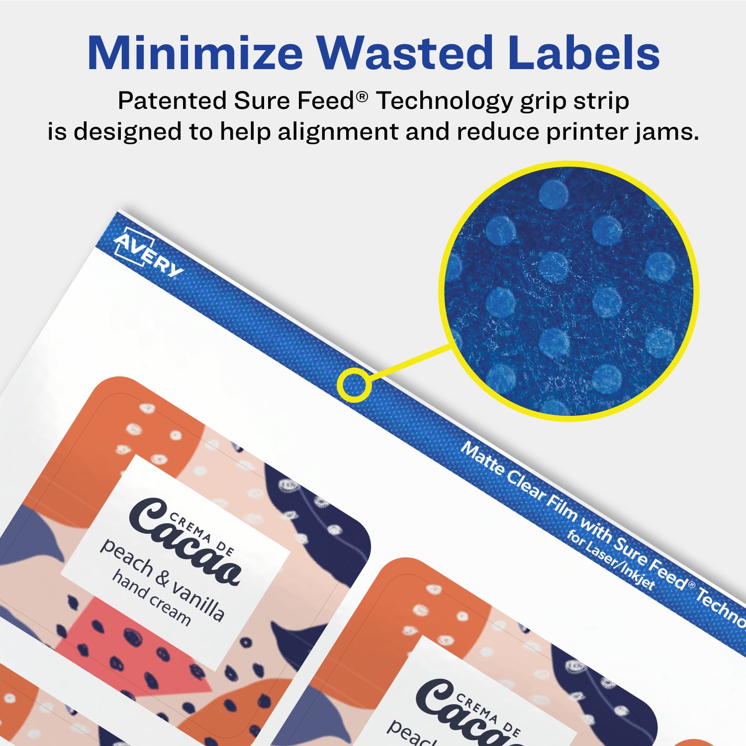 Avery Permanent Labels With Sure Feed, 94233-CMF25, Rectangle, 1-13/16in x 2-3/16in, Matte Clear, Pack Of 300 - Image 5