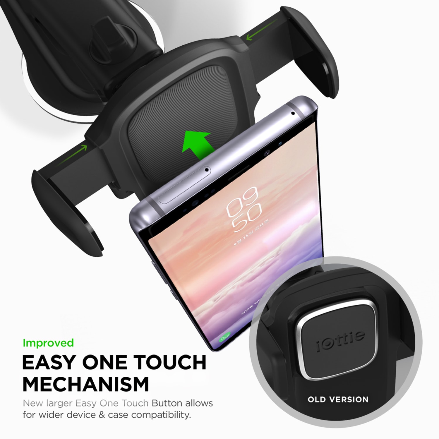 iOttie Easy One Touch 5 Dashboard & Windshield Mount, Black, HLCRIO171 - Image 4