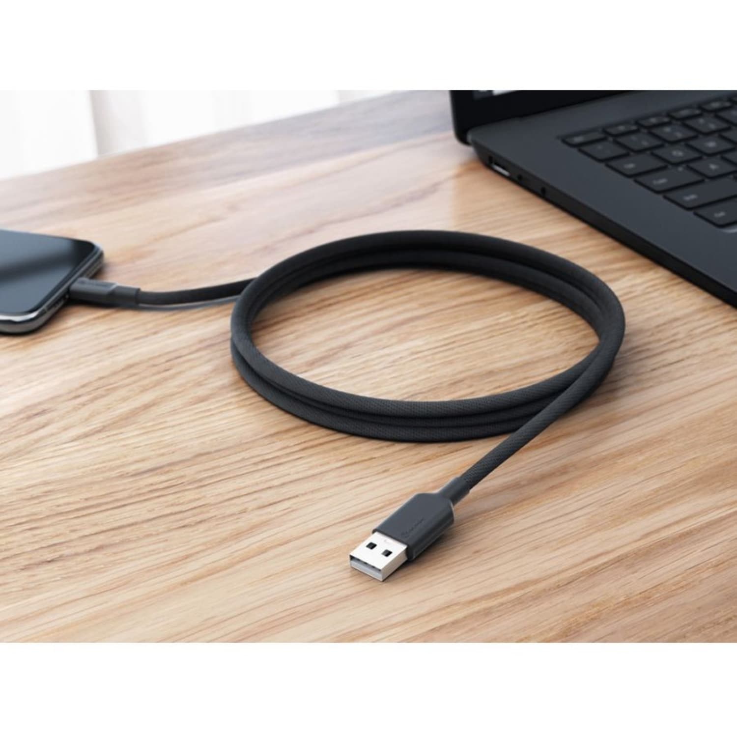 ALOGIC Elements PRO USB-C to USB-A Cable - Male to Male - 1m - USB 2.0 - 3A - 480Mbps - Black - 3.28 ft USB/USB-C Data Transfer Cable for Wall Charger, Computer, Smartphone, Tablet, Notebook, Peripheral Device - Image 4