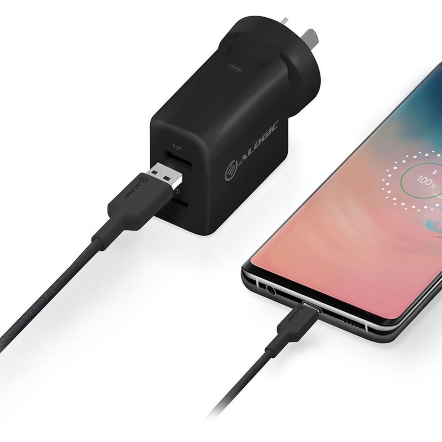 ALOGIC Elements PRO USB-C to USB-A Cable - Male to Male - 1m - USB 2.0 - 3A - 480Mbps - Black - 3.28 ft USB/USB-C Data Transfer Cable for Wall Charger, Computer, Smartphone, Tablet, Notebook, Peripheral Device - Image 6