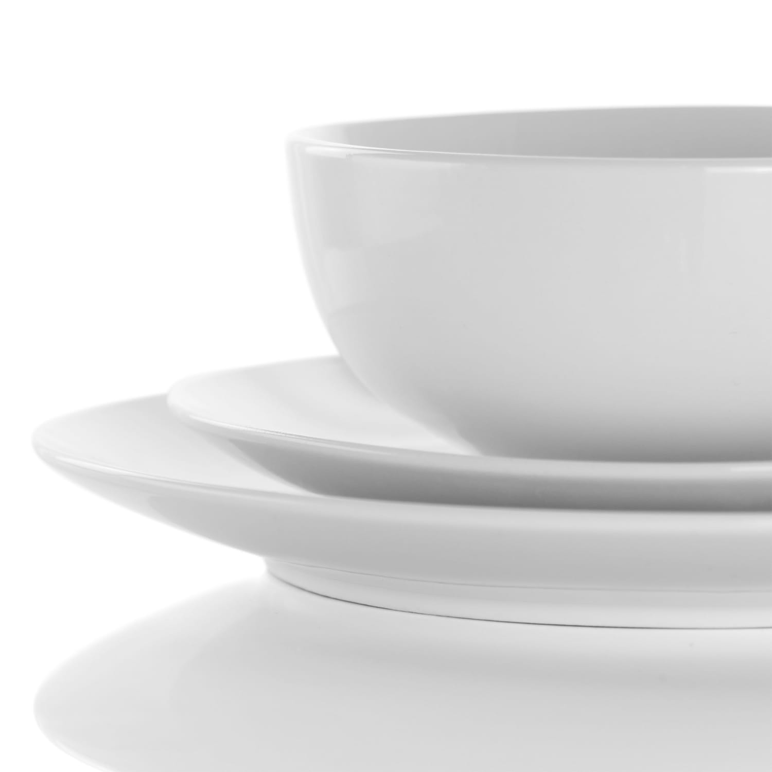 Elama Luna 18-Piece Dinnerware Set, White - Image 6