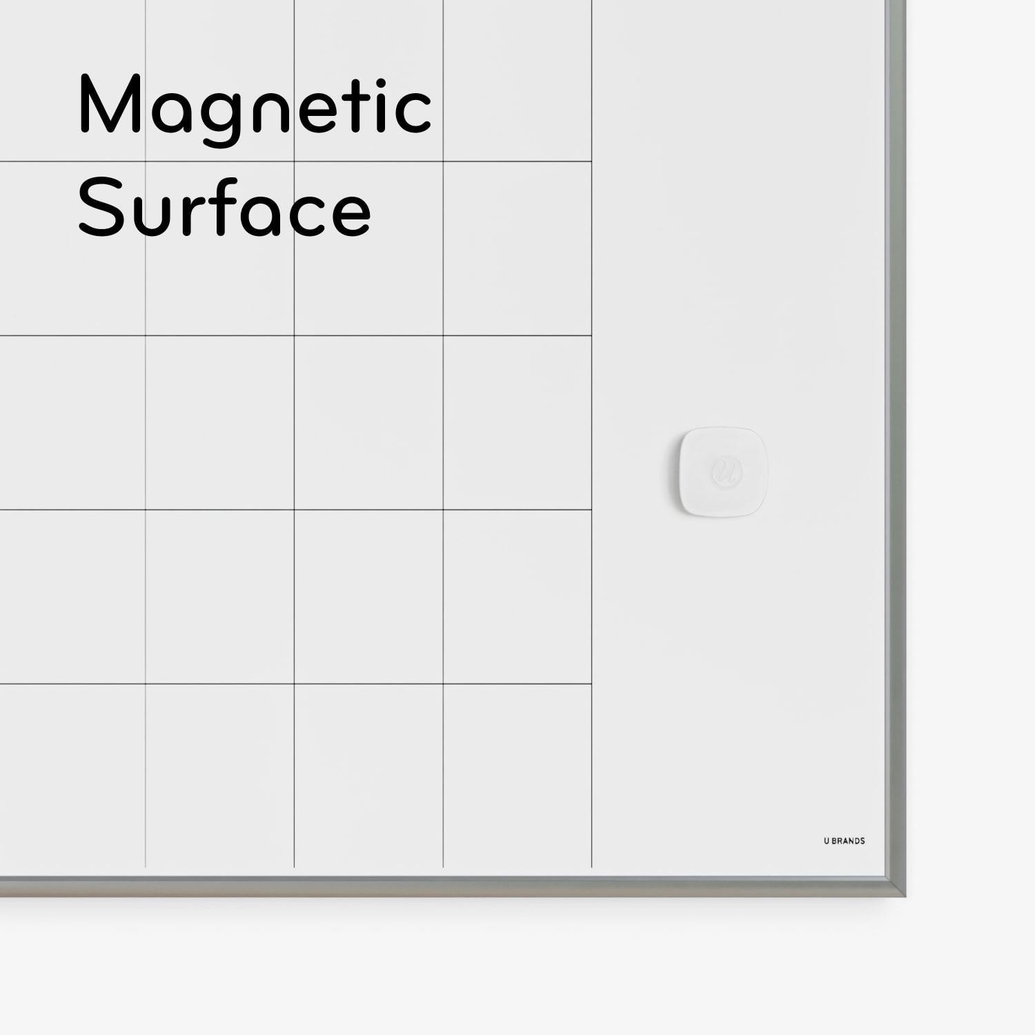U Brands Magnetic Dry-Erase Monthly Calendar Board, 20in X 16in, Silver Aluminum Frame (361U00-01) - Image 5