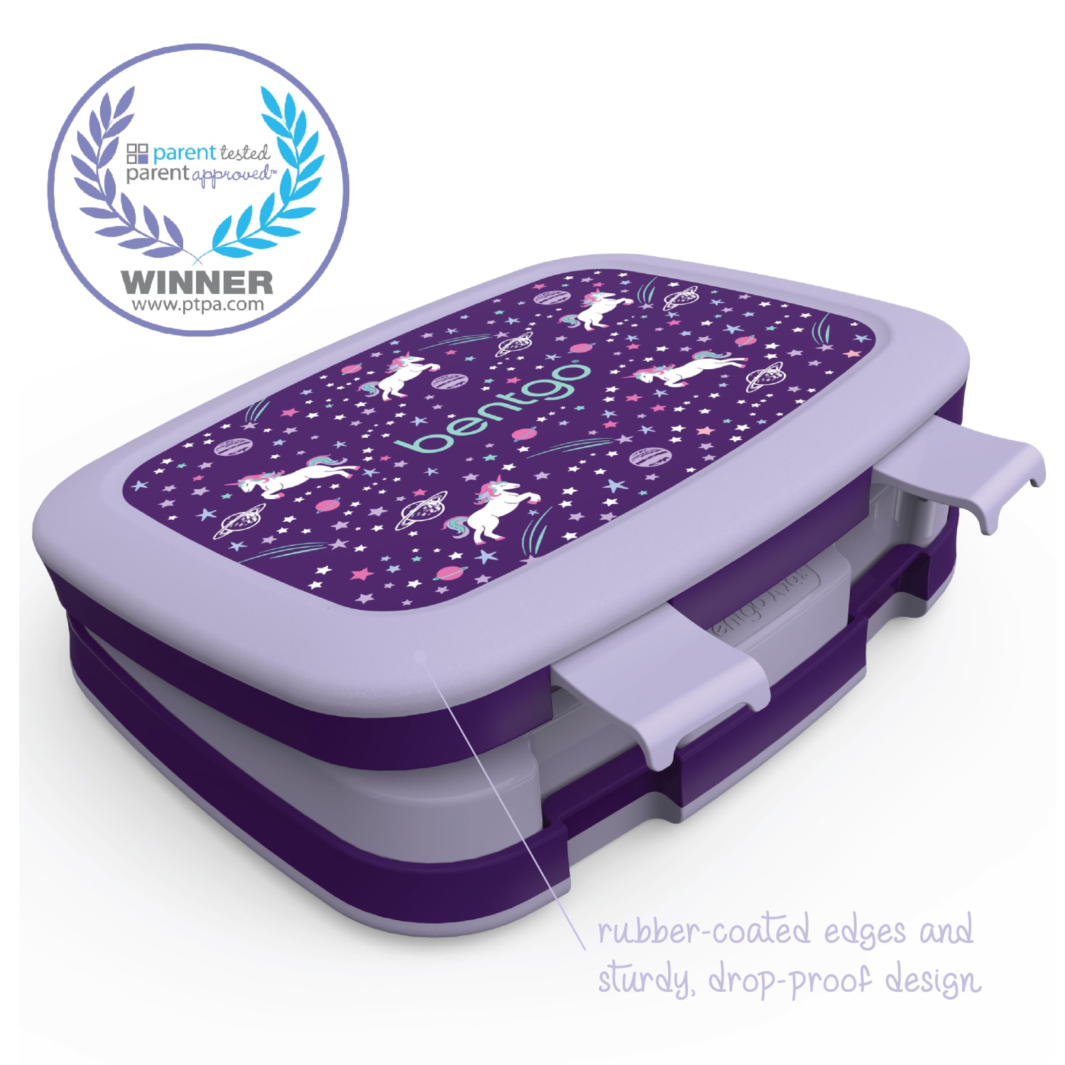 Bentgo Kids Prints 5-Compartment Lunch Box, 2inH x 6-1/2inW x 8-1/2inD, Unicorn - Image 6