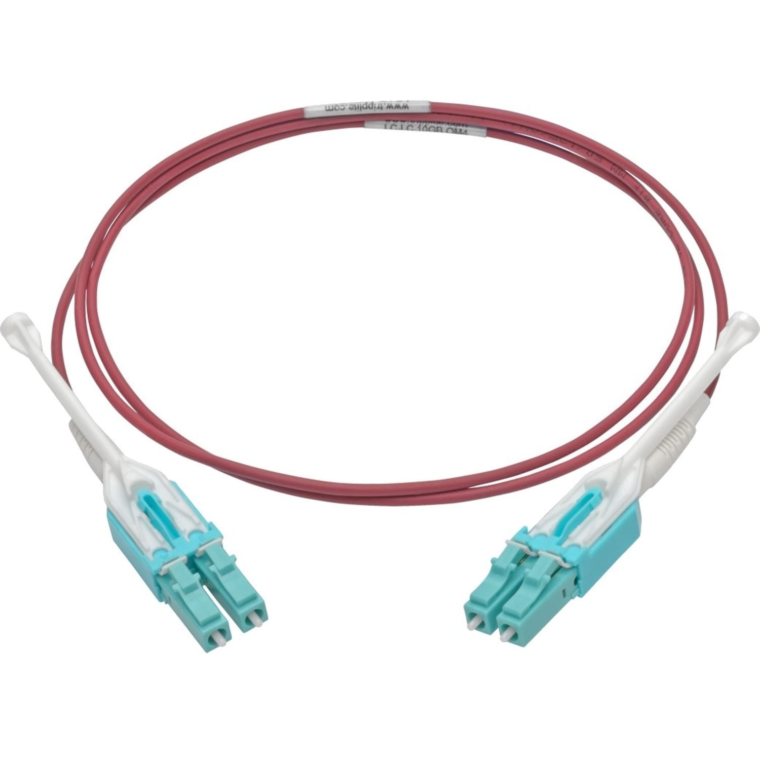 Eaton Tripp Lite Series 10G Duplex Multimode 50/125 OM4 LSZH Fiber Optic Cable (LC/LC), Push/Pull Tabs, Magenta, 1 m - Fiber Optic  - N82101MMGT - Image 3