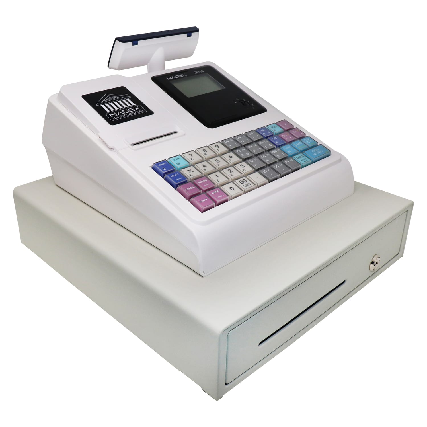 Nadex Coins Thermal-Print Electronic Cash Register, White, NWHNXTE1379 - Image 3