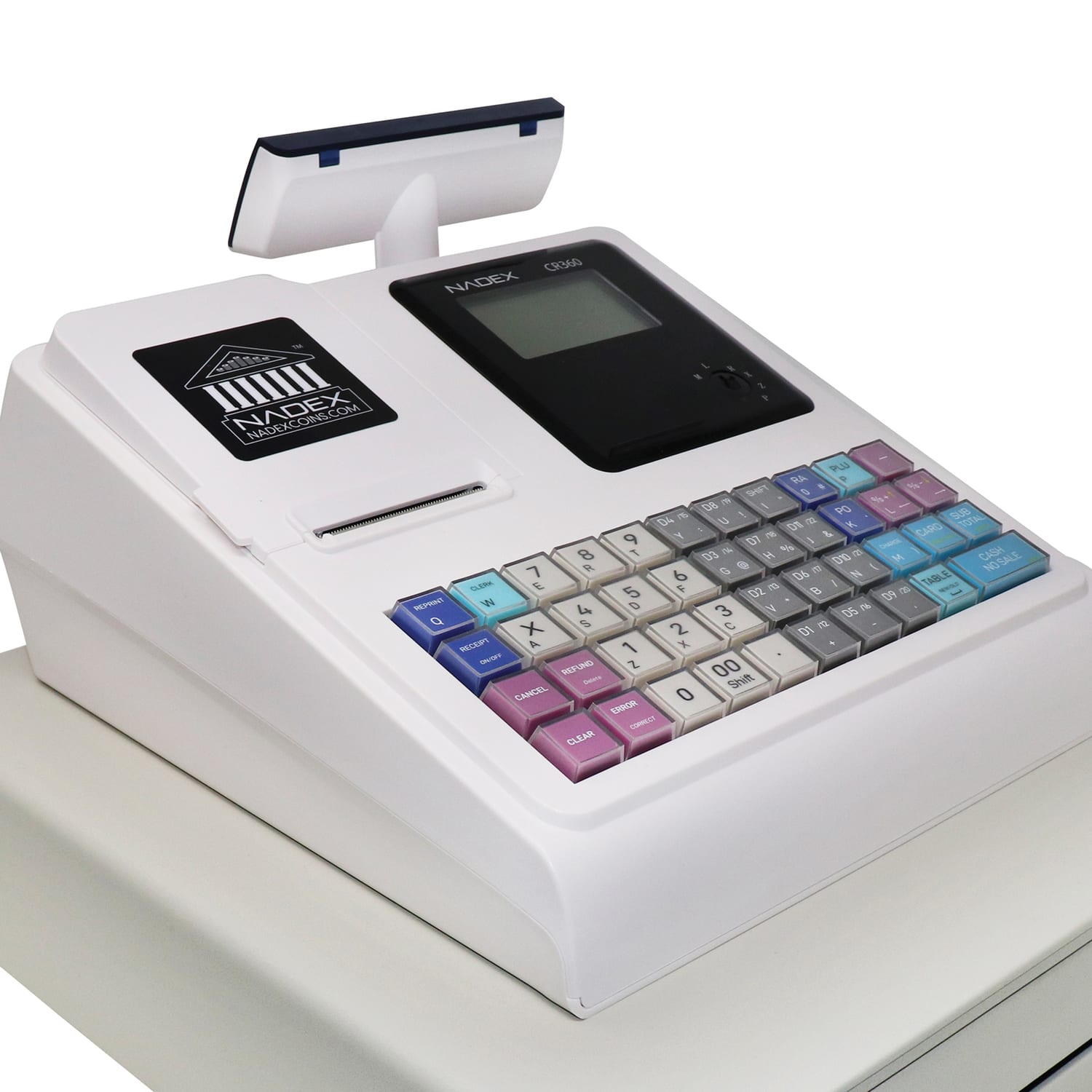 Nadex Coins Thermal-Print Electronic Cash Register, White, NWHNXTE1379 - Image 5