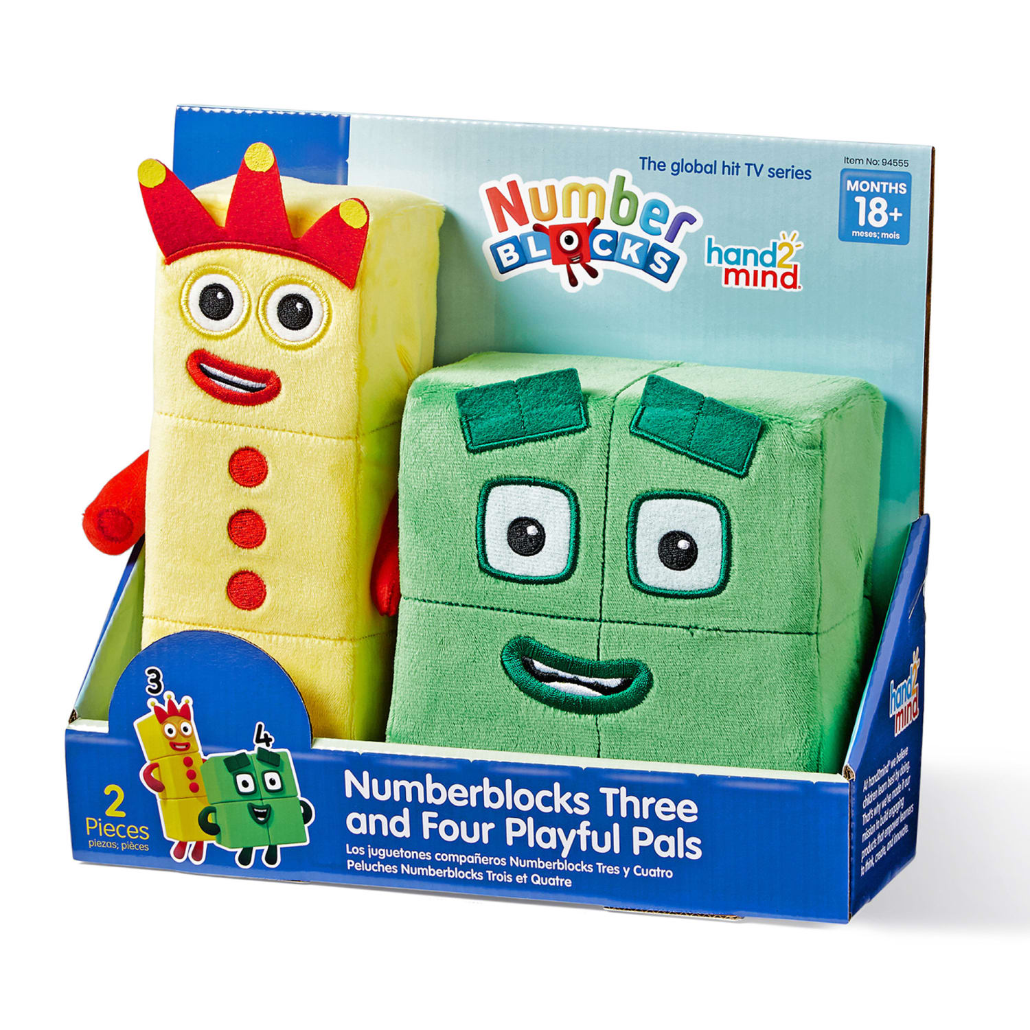 Hand2mind Numberblocks 3 & 4 Playful Pals Plush - Image 3