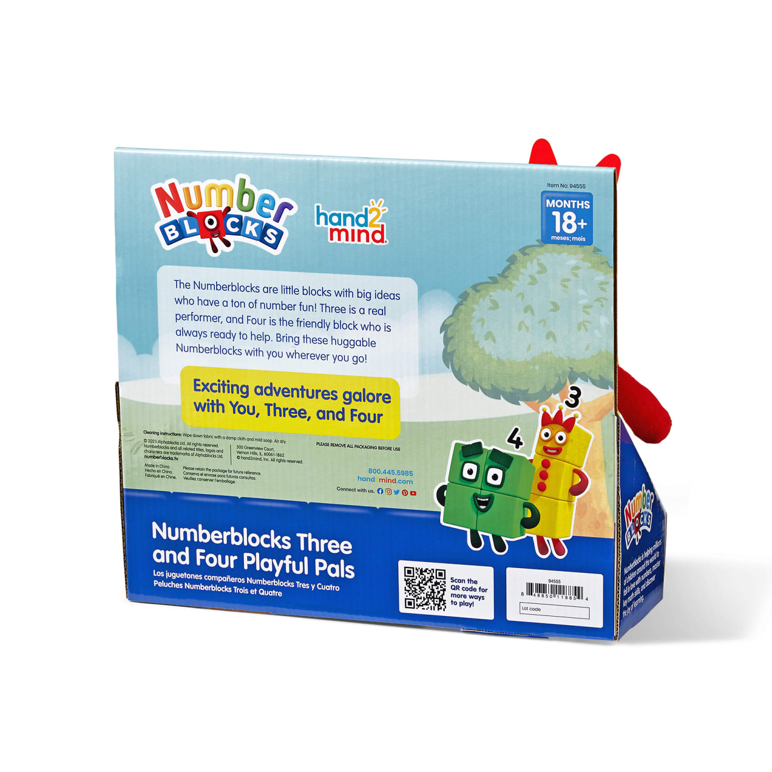 Hand2mind Numberblocks 3 & 4 Playful Pals Plush - Image 4