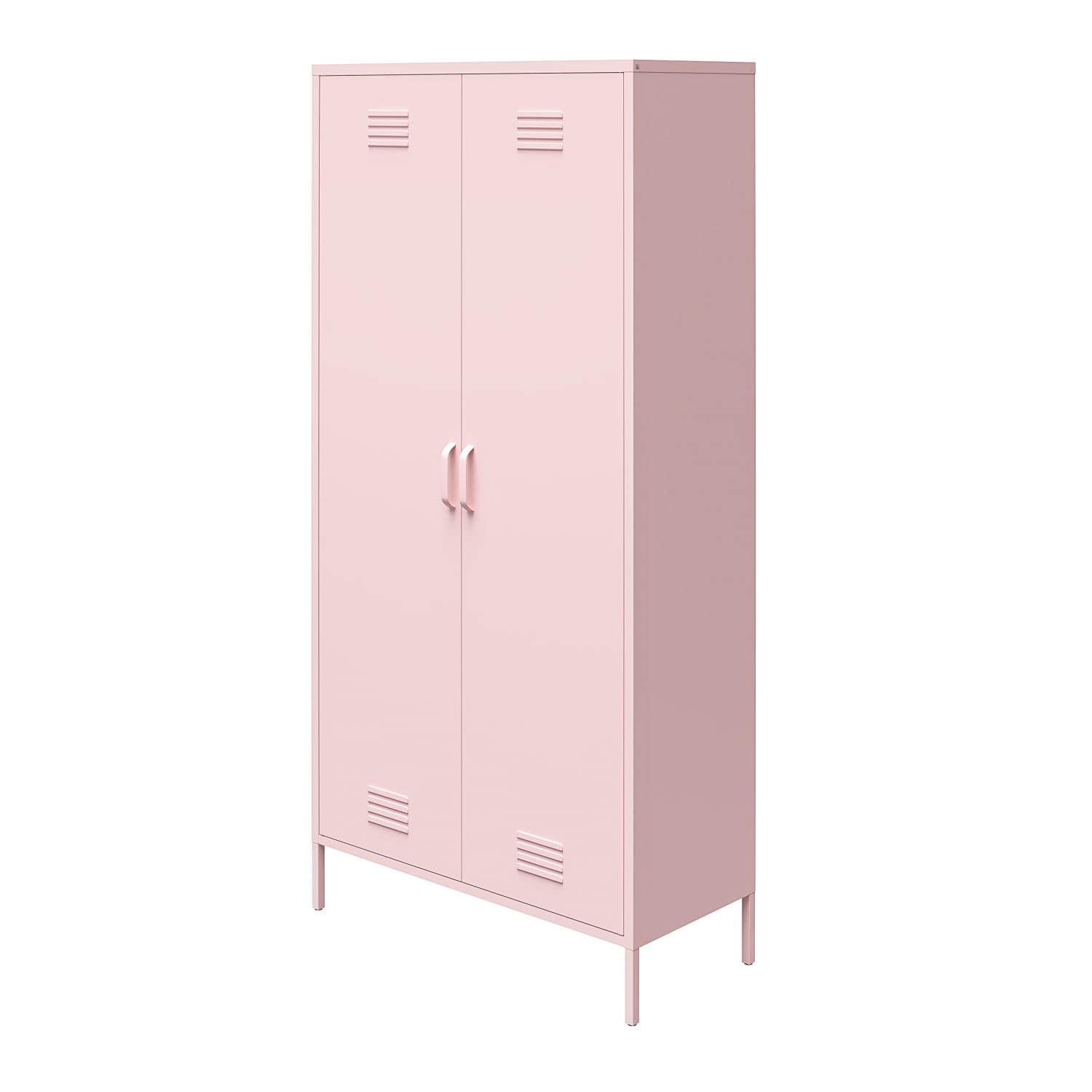 Ameriwood Home Cache Tall 2-Door Metal Locker Cabinet, 72-7/8inH x 35-7/16inW x 15-3/4inD, Pink - Image 4