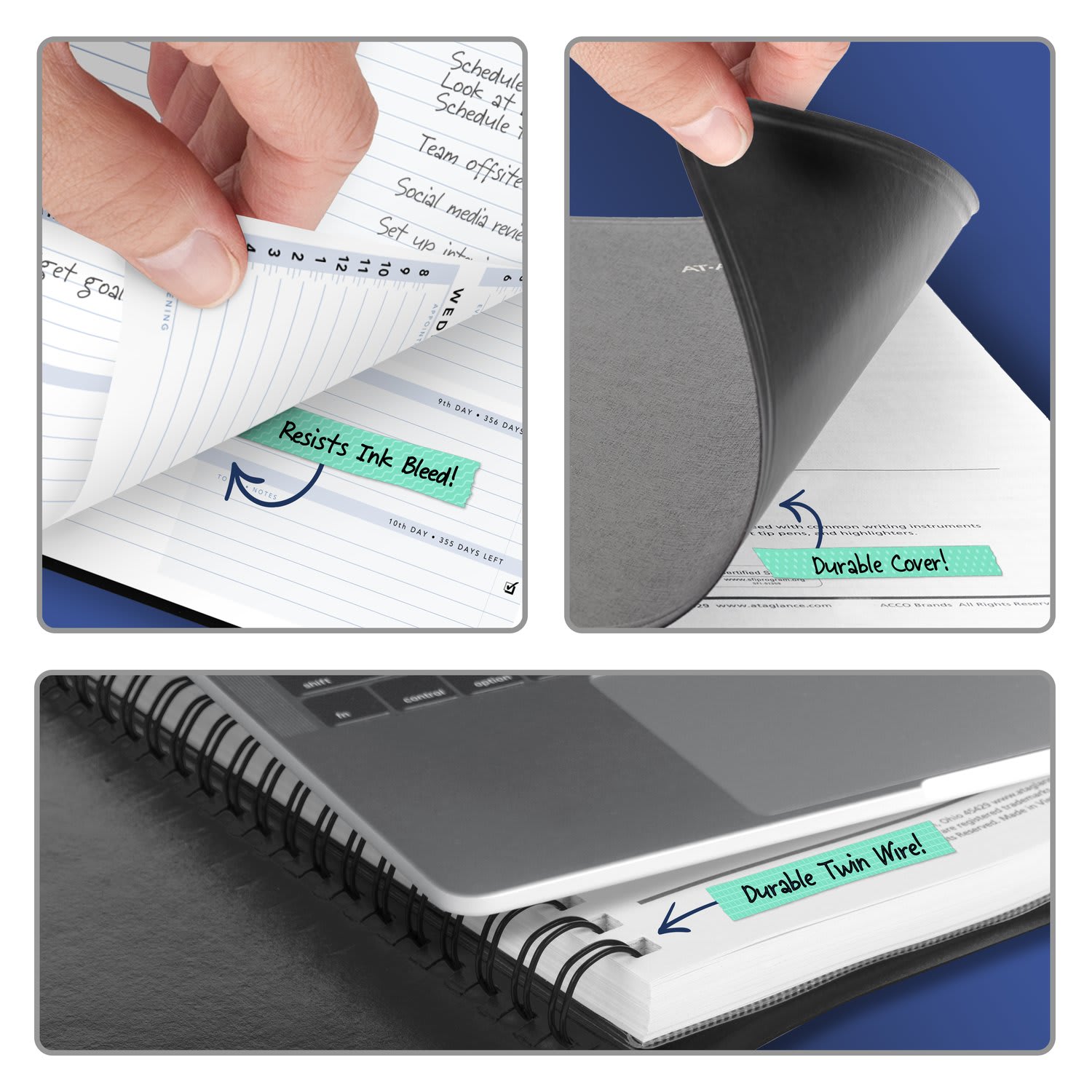 AT-A-GLANCE The Action Planner 2027 Weekly Appointment Book Planner, Black, Large, 8in x 11in - Image 5