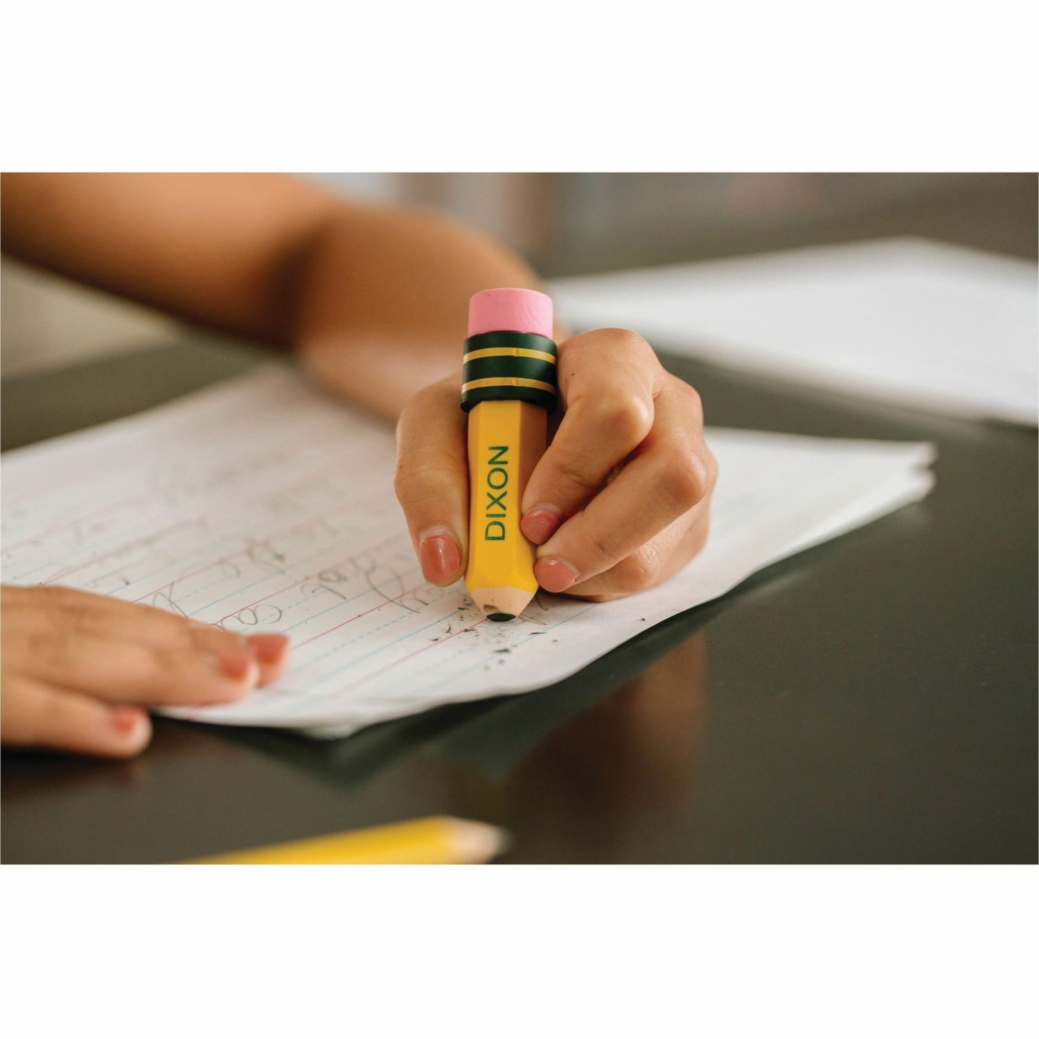 Ticonderoga Pencil-Shaped Erasers - Yellow - Pencil - 36 / Box - Latex-free, Smudge-free, Non-toxic - Image 3