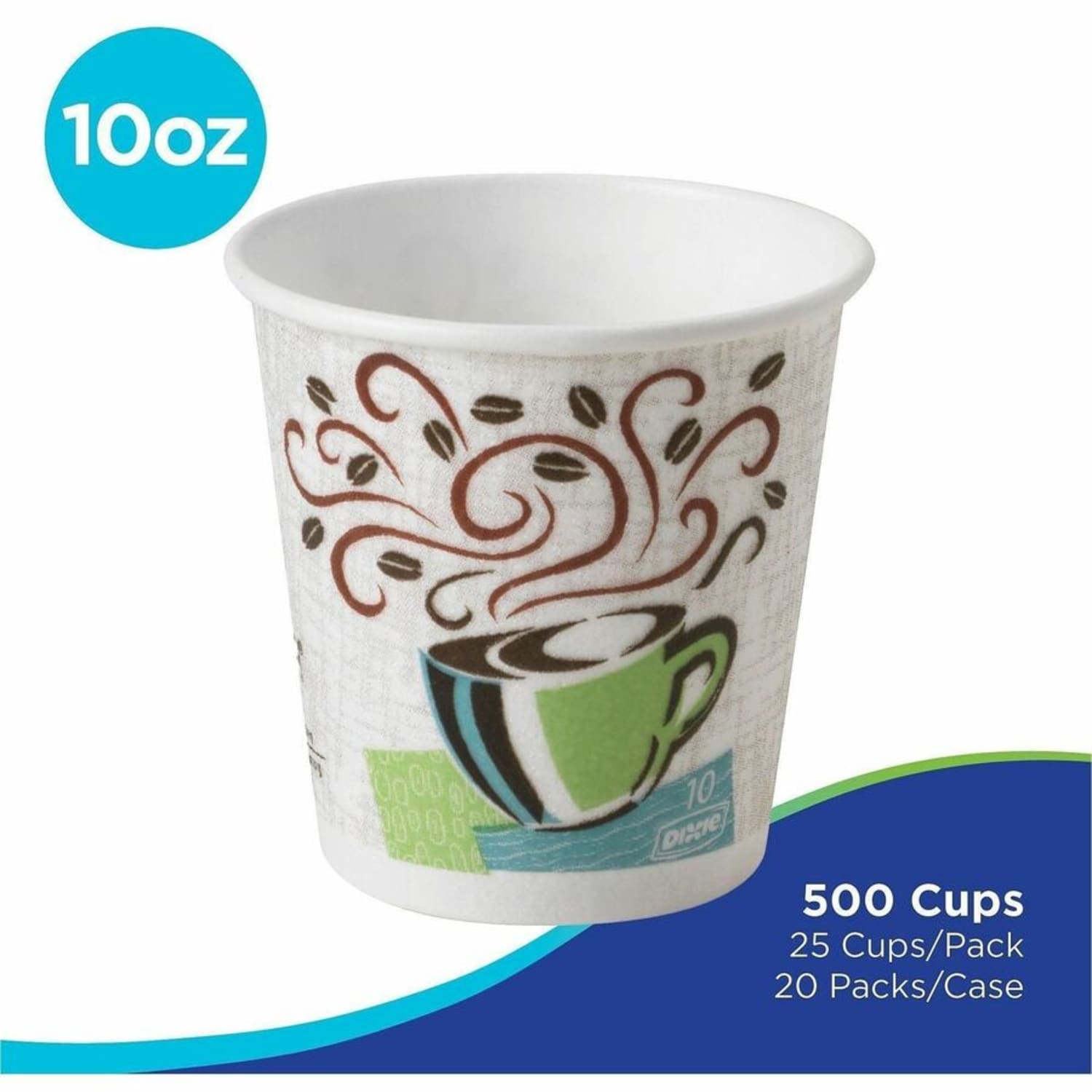 Dixie PerfecTouch Insulated Hot Paper Cups, 10 Fl Oz, Pack Of 25 Cups - Image 4