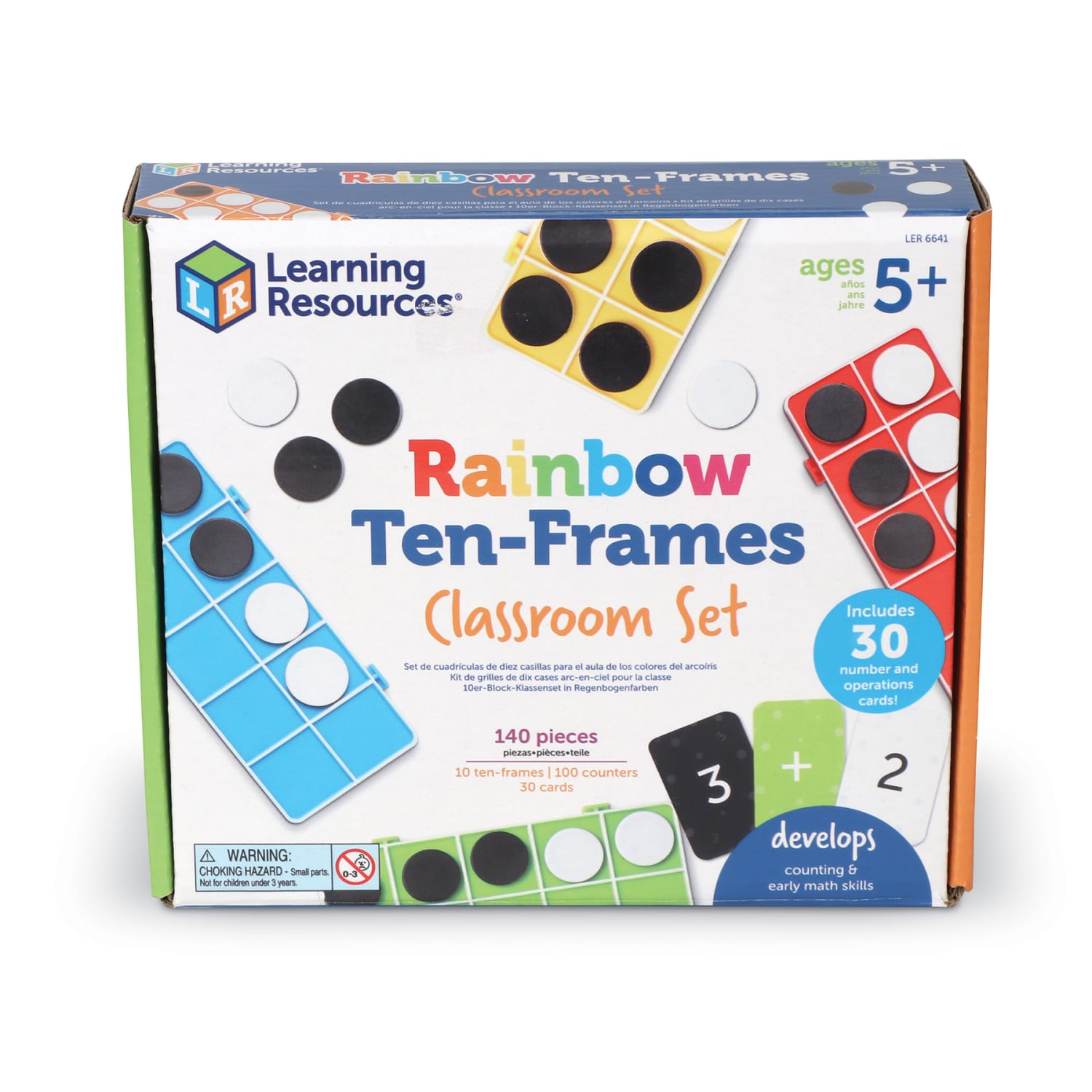 Learning Resources Rainbow Ten Frame Set, Multicolor - Image 3