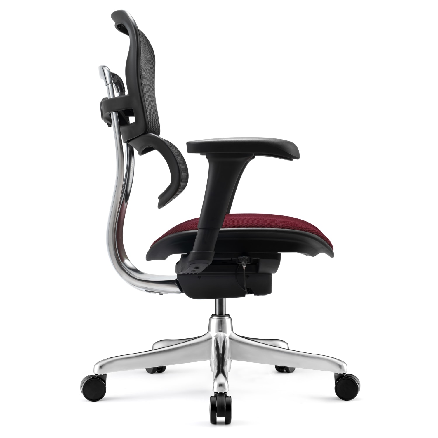 WorkPro 12000 V2 Series Ergonomic MeshFabric High Back Office Chair BurgundyBlack BIFMA Compliant PopularChairscom
