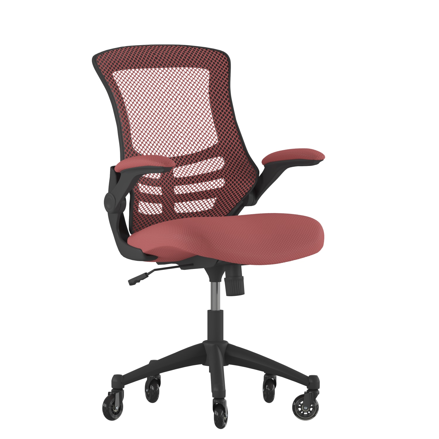 Flash Furniture Kelista Ergonomic Mesh Mid-Back Swivel Task Chair, Red/Black - Image 3