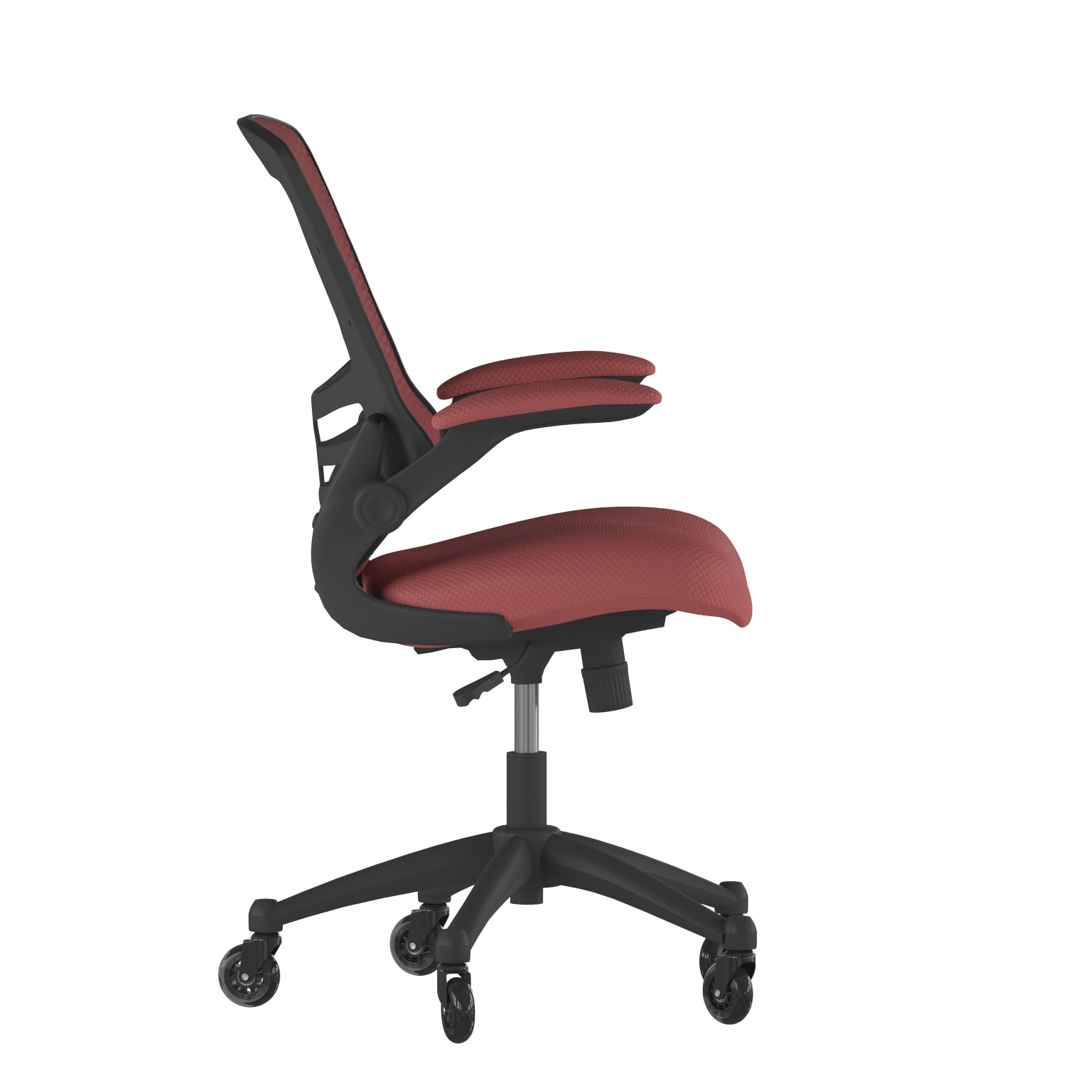 Flash Furniture Kelista Ergonomic Mesh Mid Back Swivel Task Chair RedBlack PopularChairscom
