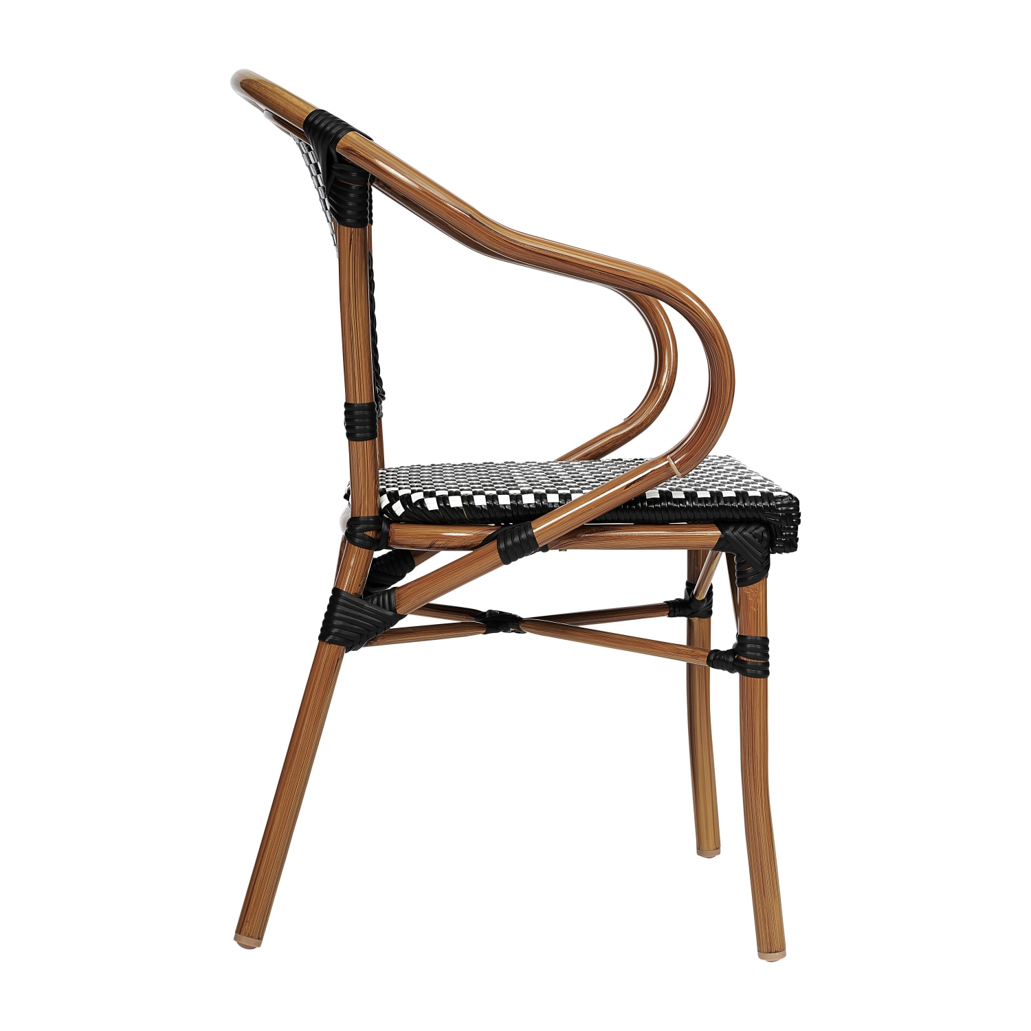 Flash Furniture Bordeaux IndoorOutdoor Commercial Bistro Stacking Chair with Arms Black WhiteNatural Frame SDAS642142BKWN PopularChairscom Flash Furniture Bordeaux IndoorOutdoor Commercial Bistro Stacking Chair with Arms Black WhiteNatural Frame SDAS642142BKWN PopularChairscom