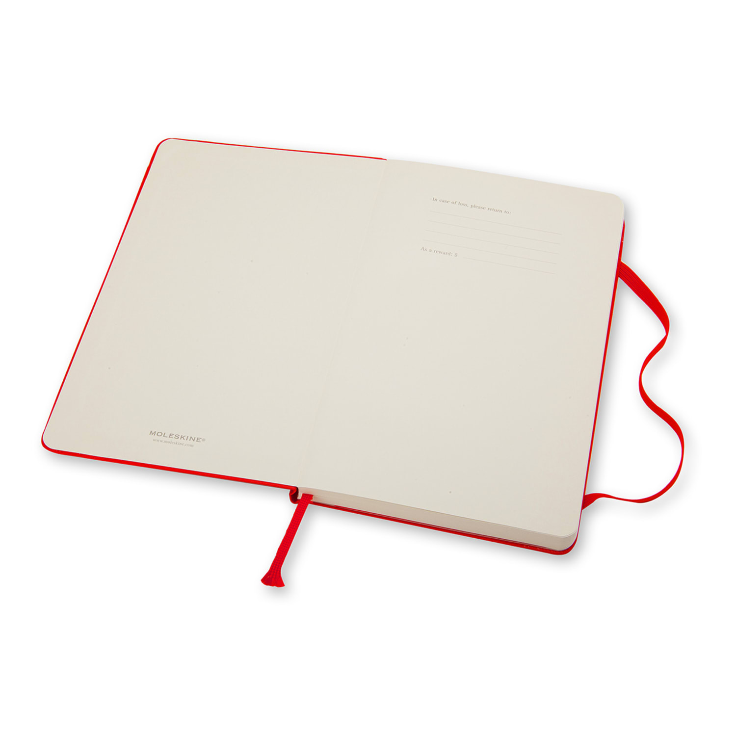 Moleskine Classic Hard Cover Notebook, 3-1/2in x 5-1/2in, Ruled, 192 Pages, Red - Image 4