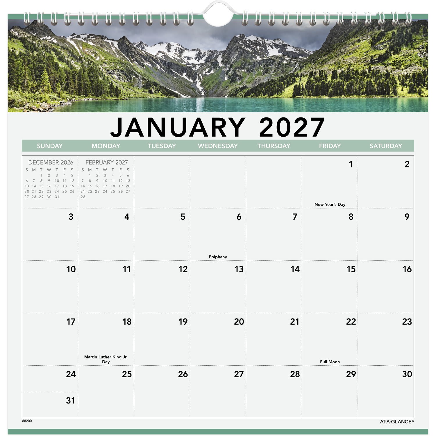 AT-A-GLANCE 2027 Landscape Monthly Wall Calendar, Medium, 12in x 12in - Image 6