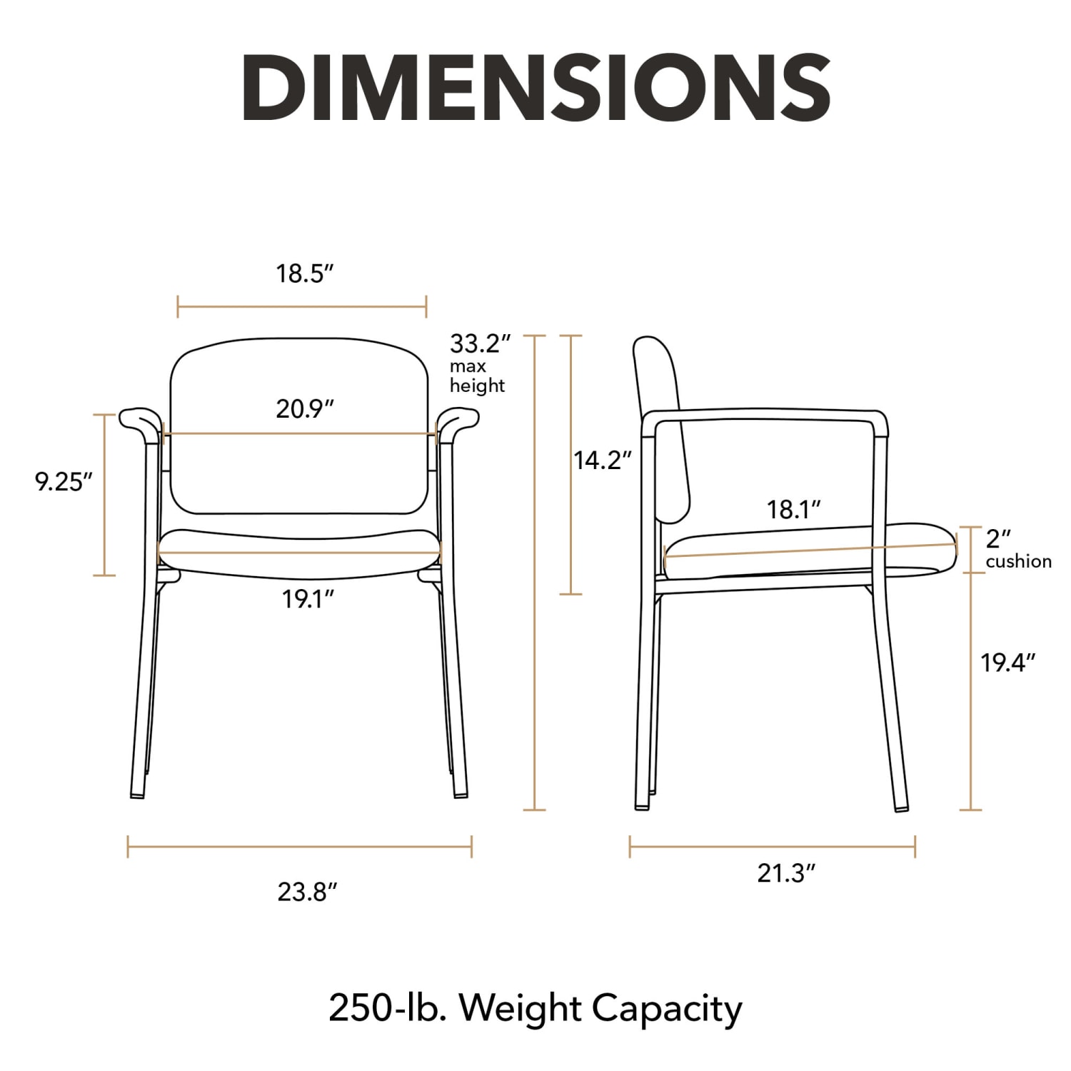 HON Scatter SofThread Fixed Arm Stacking Guest Chair, Black - Image 3