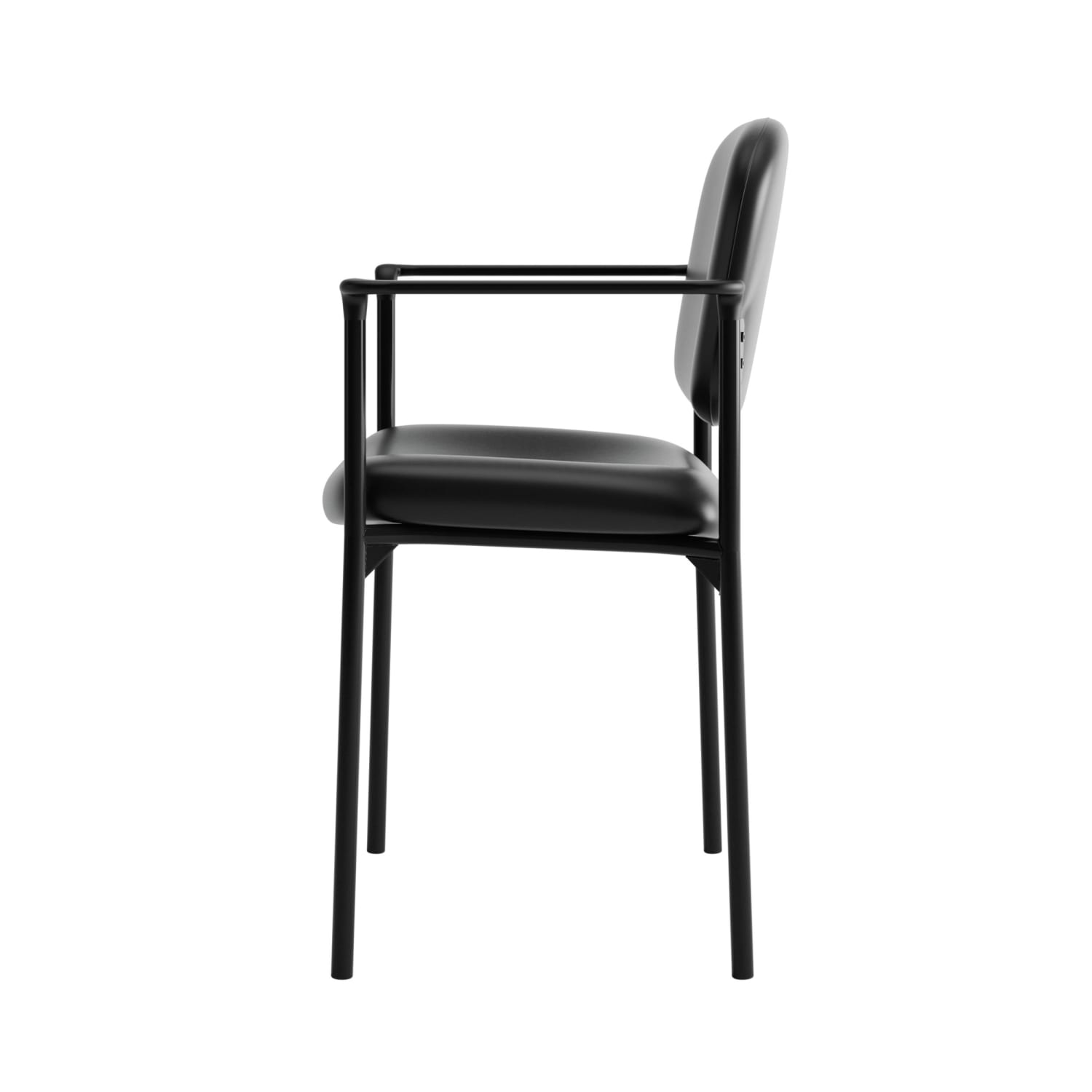 HON Scatter SofThread Fixed Arm Stacking Guest Chair, Black - Image 8
