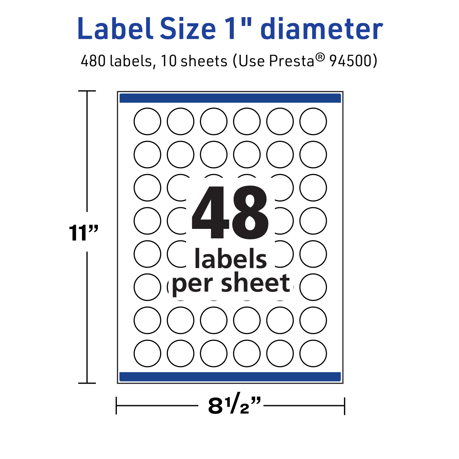 Avery Print-To-The-Edge TrueBlock Labels With Sure Feed, 94500-TWMP10, Round, 1in, Matte White, Pack Of 480 - Image 6