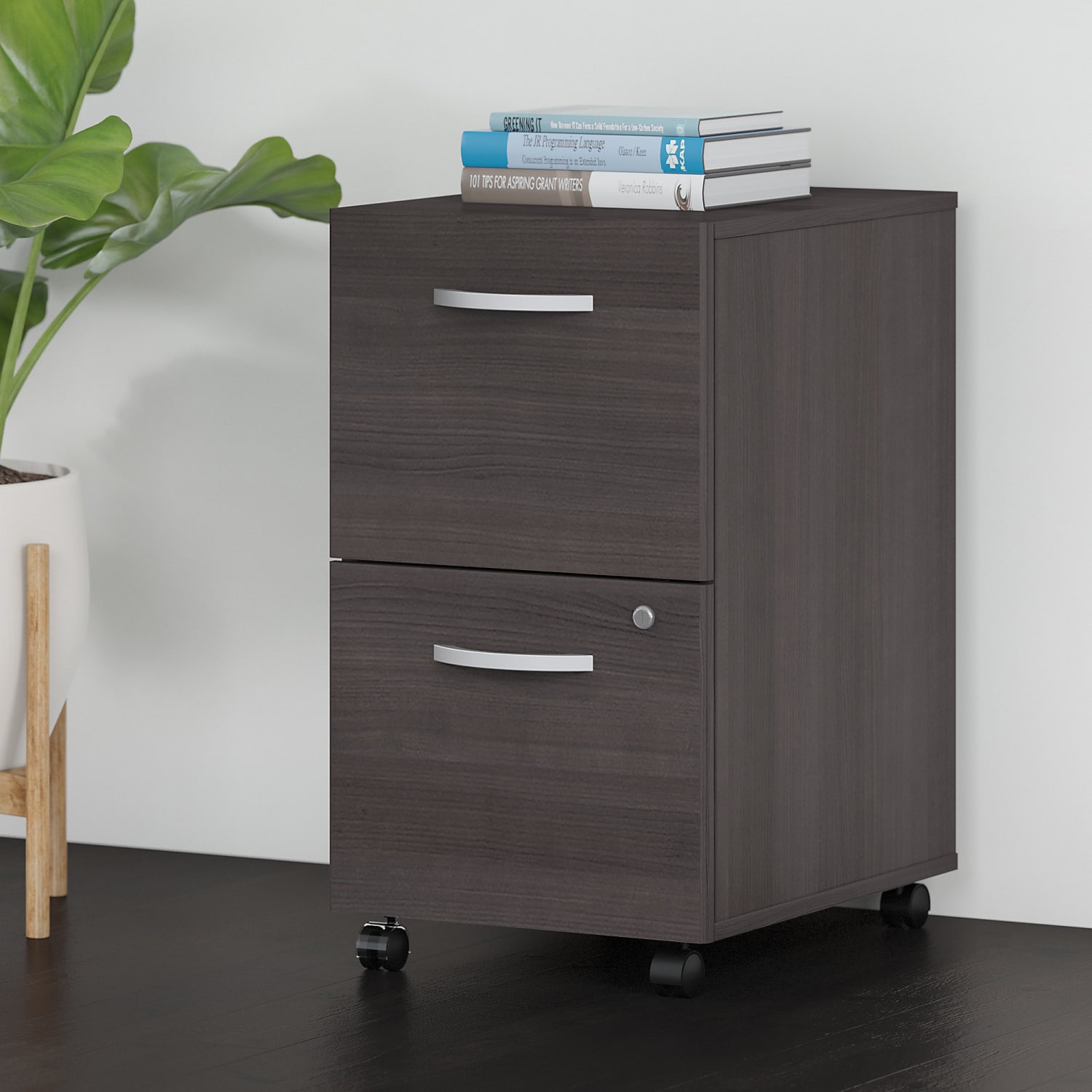 Bush Business Furniture Studio C 20-1/4inD Vertical 2-Drawer Mobile File Cabinet, Storm Gray, Delivery - Image 3