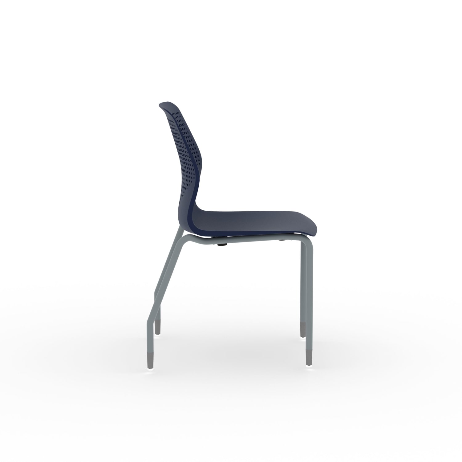 HON Etch 4-Leg Plastic Shell Armless Stacking Chairs, Terre/Textured Titanium, Set Of 2 Chairs - Image 4