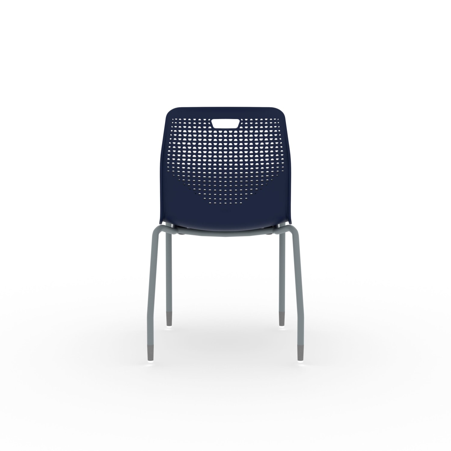 HON Etch 4-Leg Plastic Shell Armless Stacking Chairs, Terre/Textured Titanium, Set Of 2 Chairs - Image 5