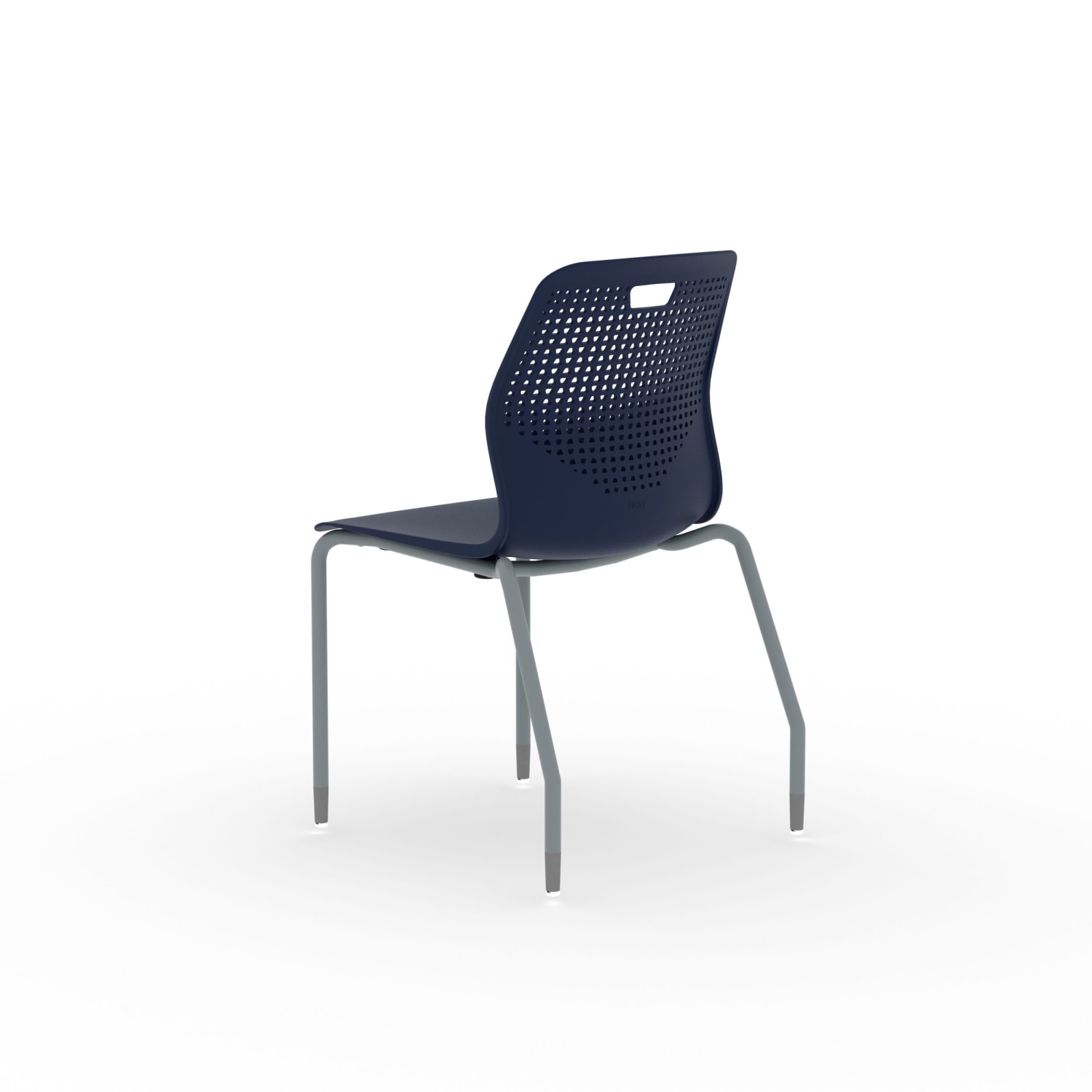 HON Etch 4-Leg Plastic Shell Armless Stacking Chairs, Terre/Textured Titanium, Set Of 2 Chairs - Image 6