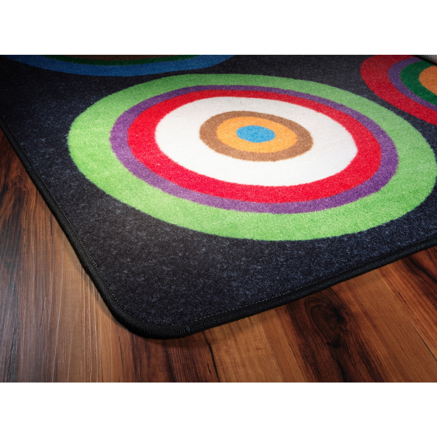 Flagship Carpets Color Rings Rug, Rectangle, 7ft 6in x 12ft, Black - Image 6