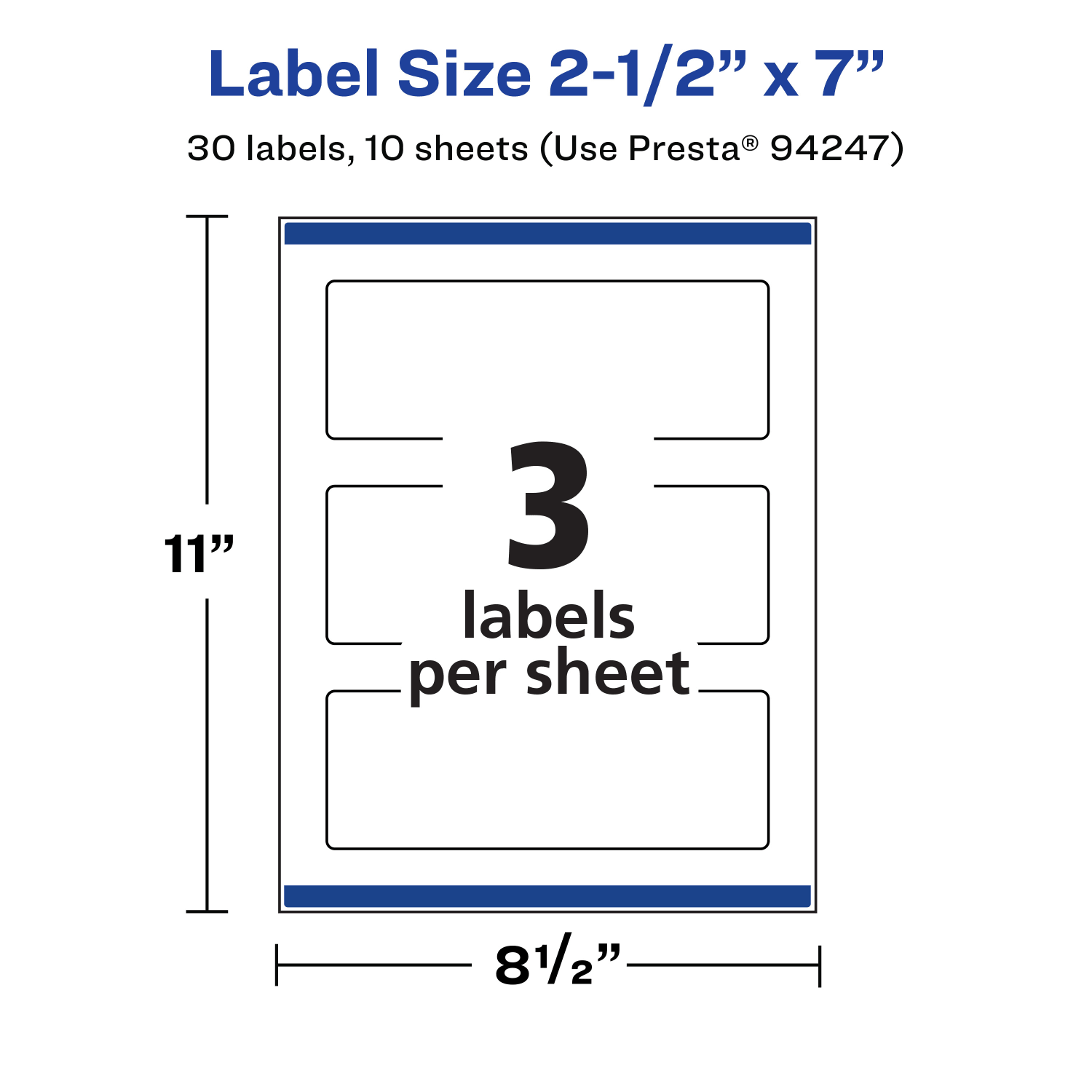 Avery Waterproof Permanent Labels With Sure Feed, 94247-WMF10, Rectangle, 2-1/2in x 7in, White, Pack Of 30 - Image 6