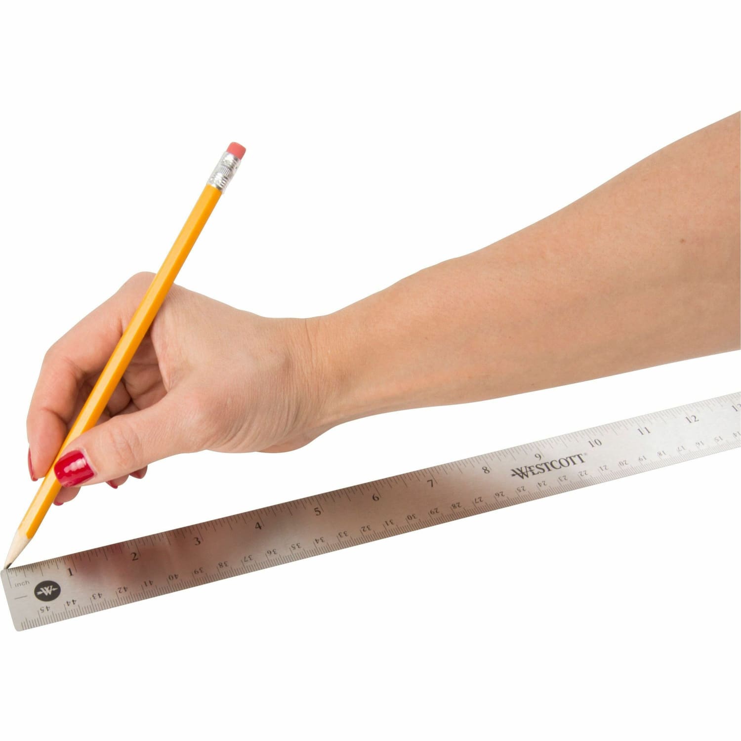Westcott Stainless Steel Rulers, 18in L x 1in W, Stainless Steel, Pack Of 12 - Image 3
