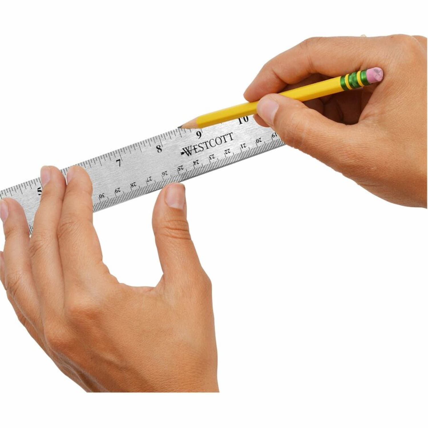 Westcott Stainless Steel Rulers, 18in L x 1in W, Stainless Steel, Pack Of 12 - Image 4