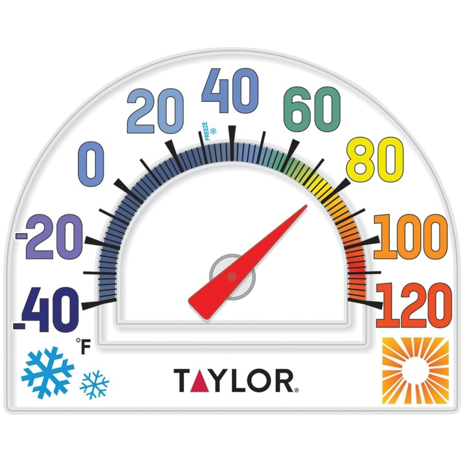 Taylor Four Seasons Cling Thermometer - 40 deg.F (-40 deg.C) to 248 deg.F (120 deg.C) - Assorted - Image 3