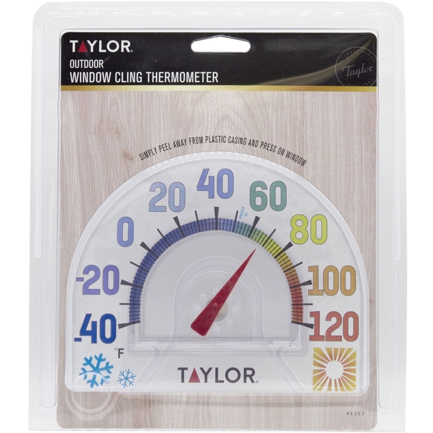 Taylor Four Seasons Cling Thermometer - 40 deg.F (-40 deg.C) to 248 deg.F (120 deg.C) - Assorted - Image 4