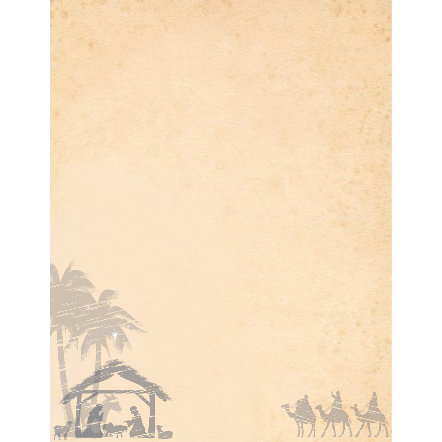 Great Papers! Holiday-Themed Letterhead Paper Stationery, 8-1/2in x 11in, Holy Night, Pack Of 80 Sheets