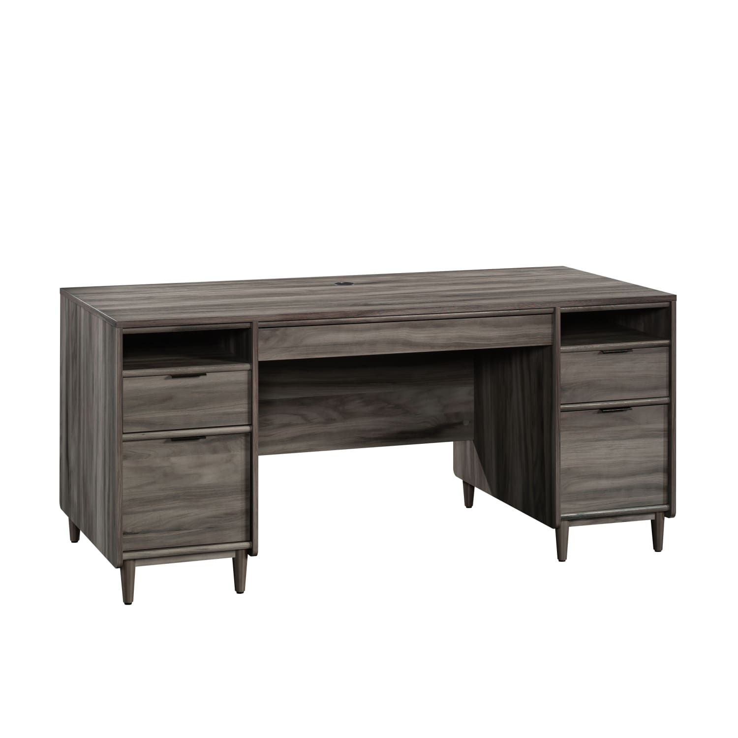 Sauder Clifford Place 66inW Double Pedestal Executive Computer Desk, Jet Acacia - Image 3